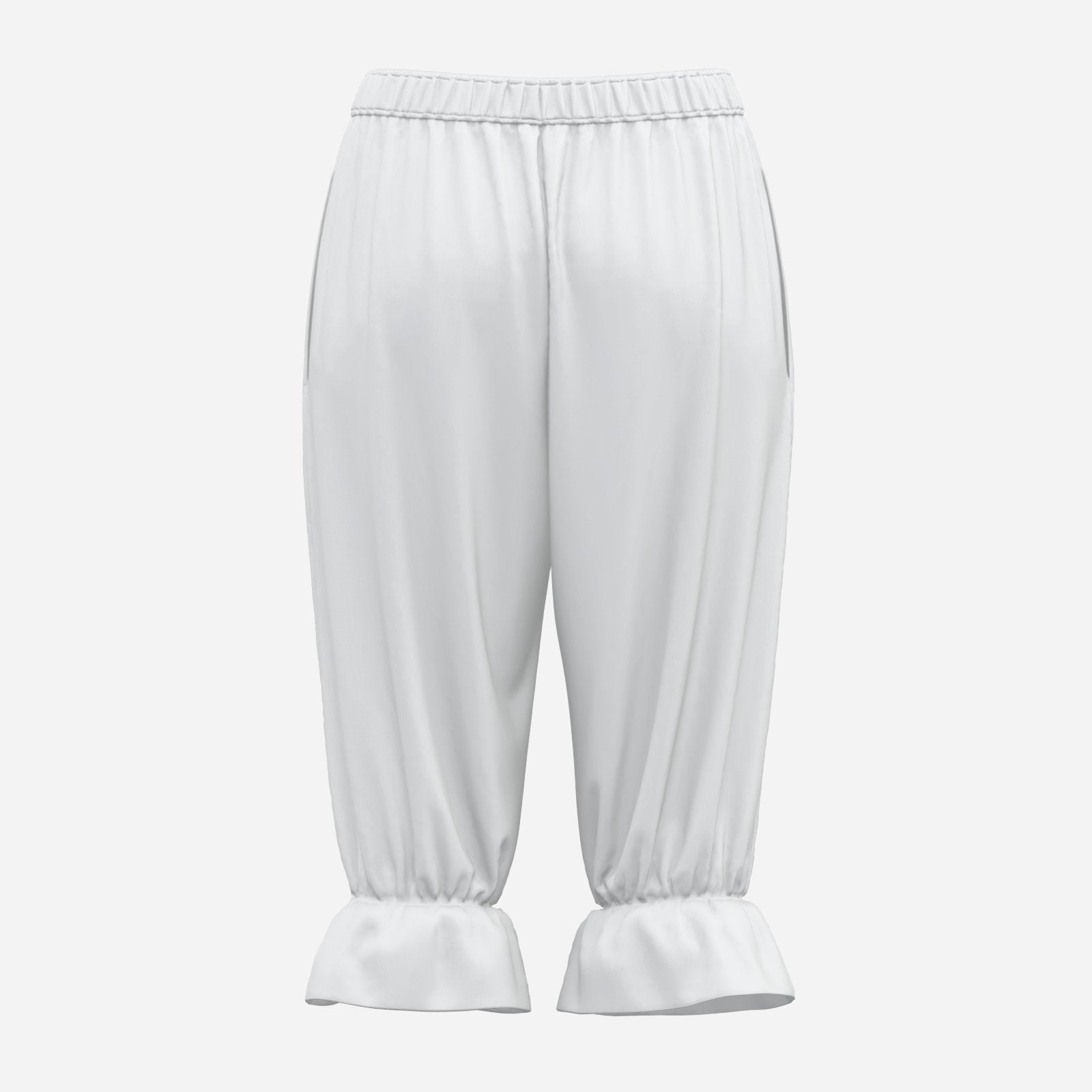 Plain white ruffle bloomers back