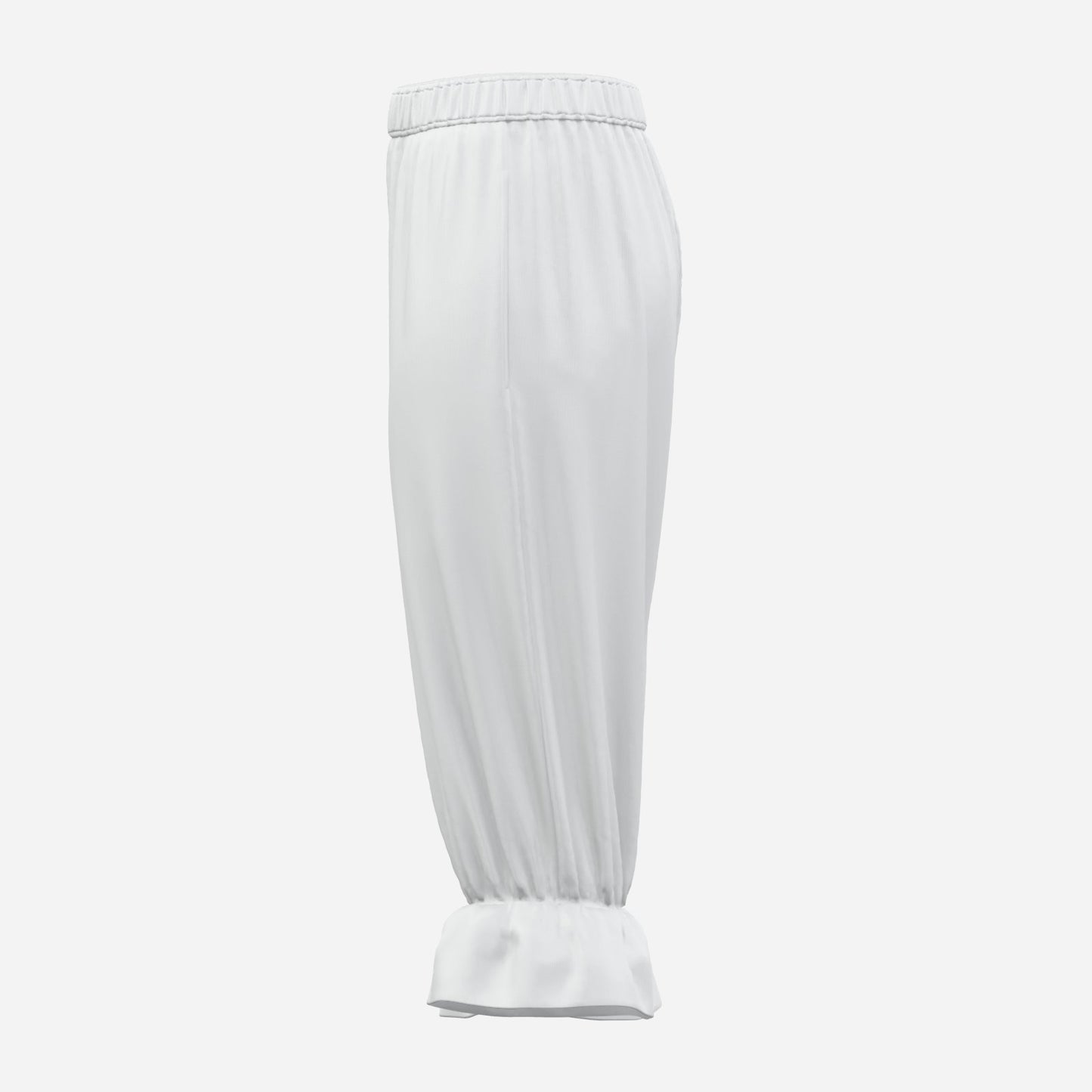 Plain white ruffle bloomers side
