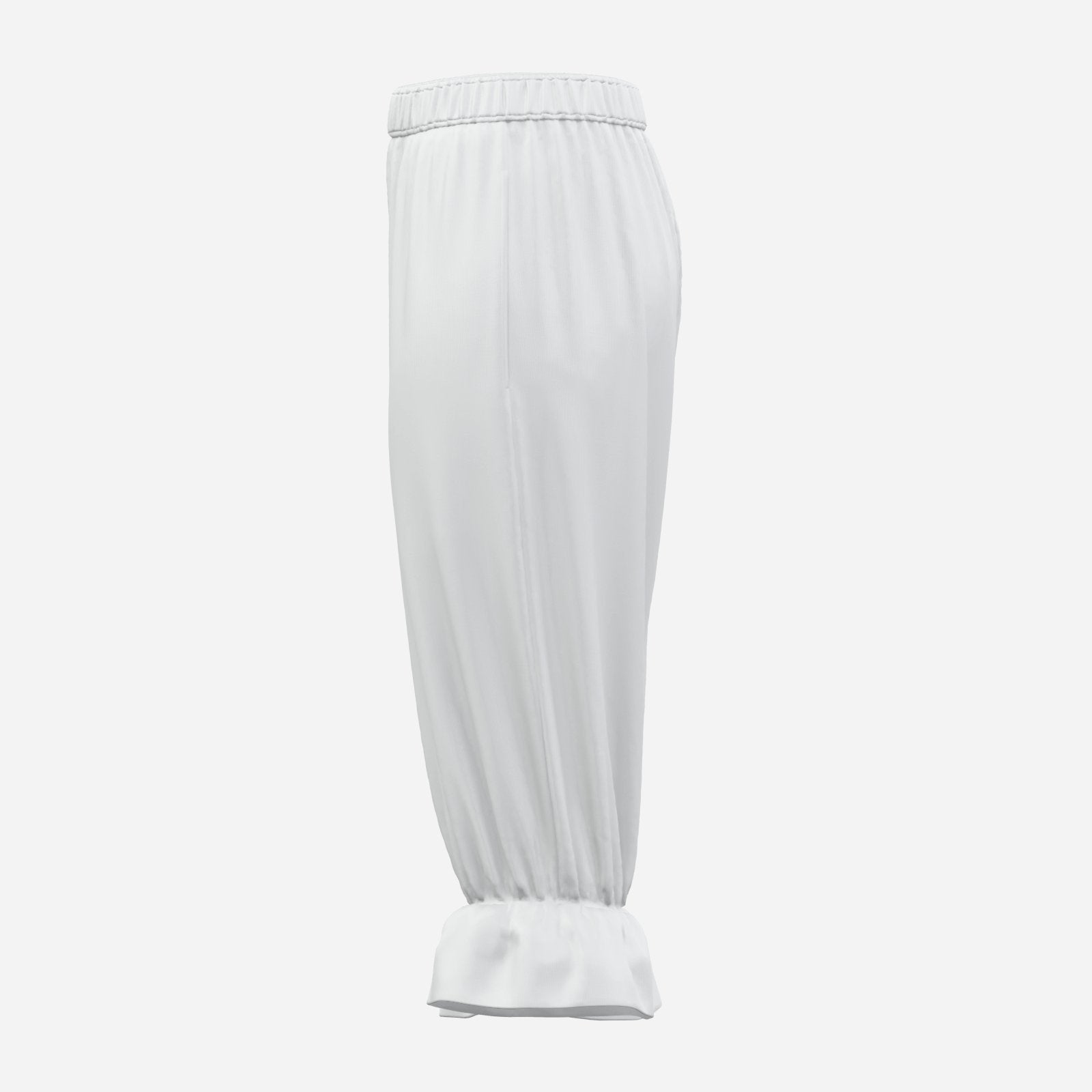 Plain white ruffle bloomers side