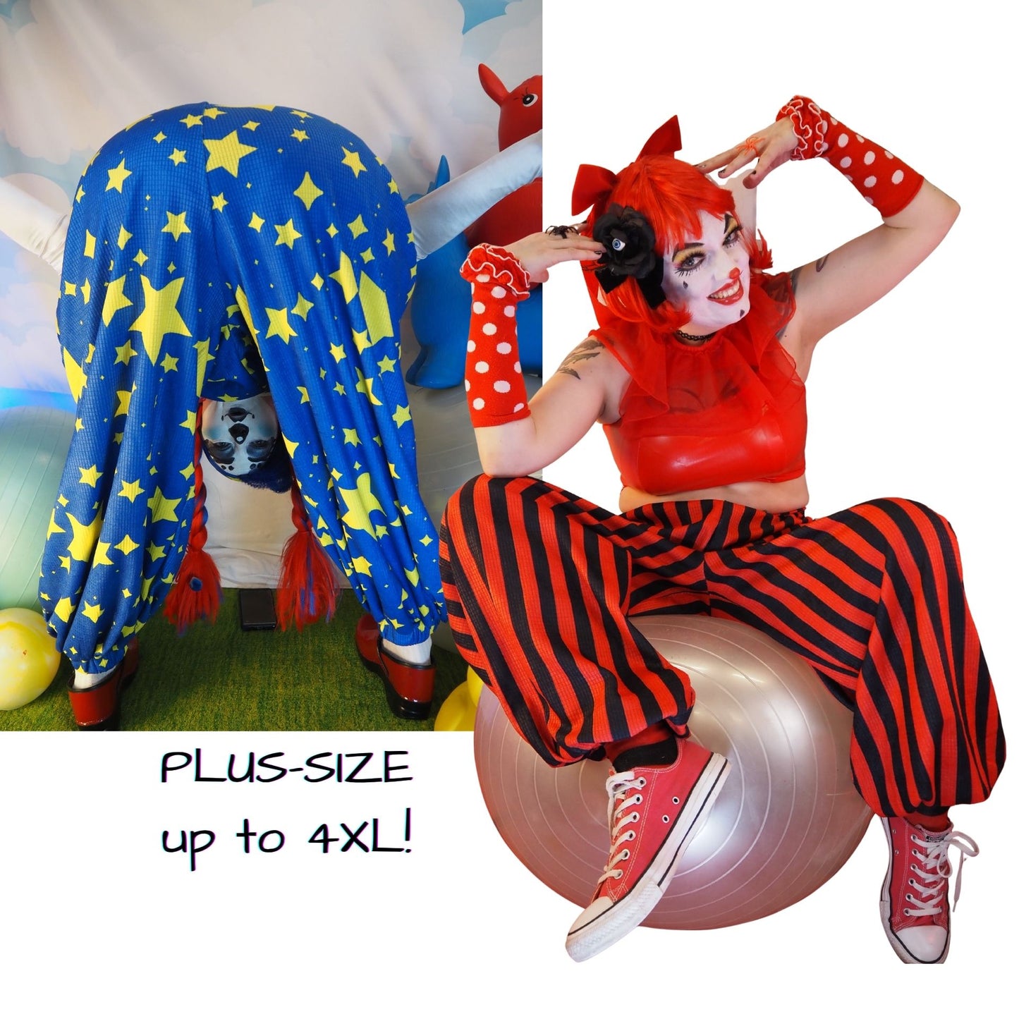 Primary Stardust Baggy Jester Clown Pants