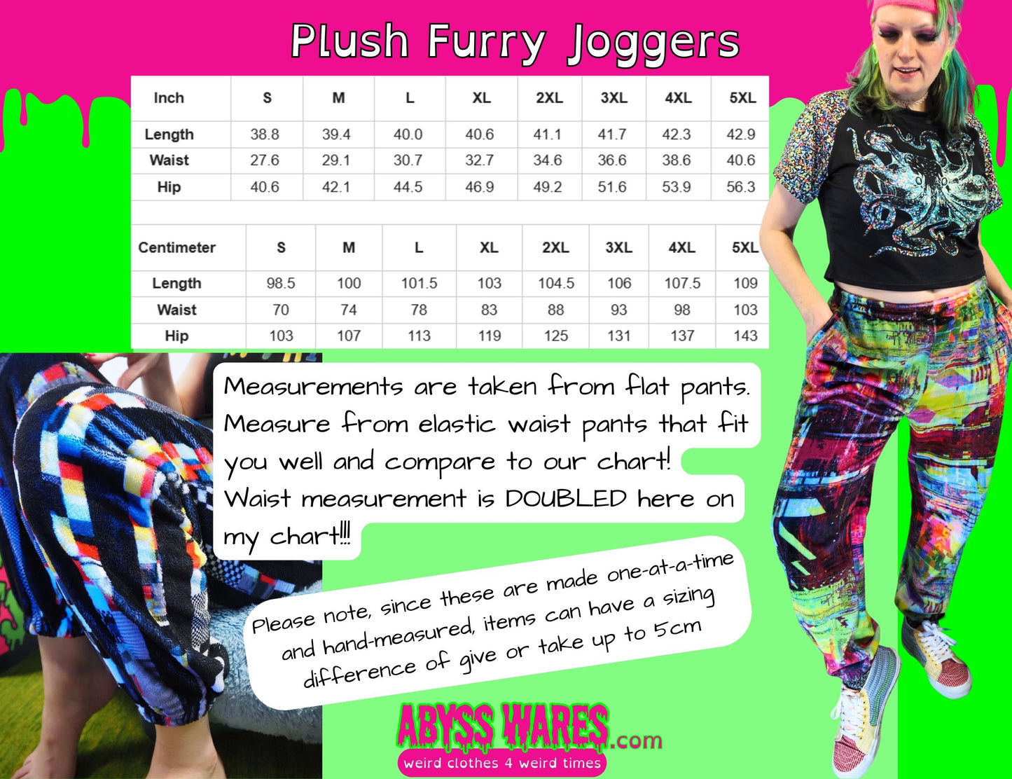 Glitch Stripe Furry Lounge Pants