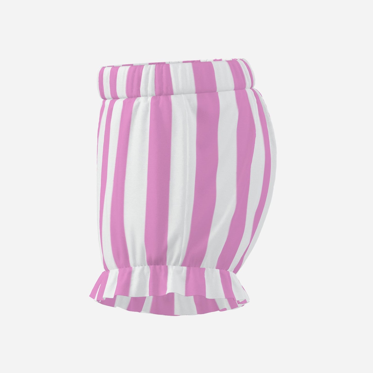 Pufflette Pants Pretty Pink White Stripe Jester Bloomers Puffy Clown Shorts