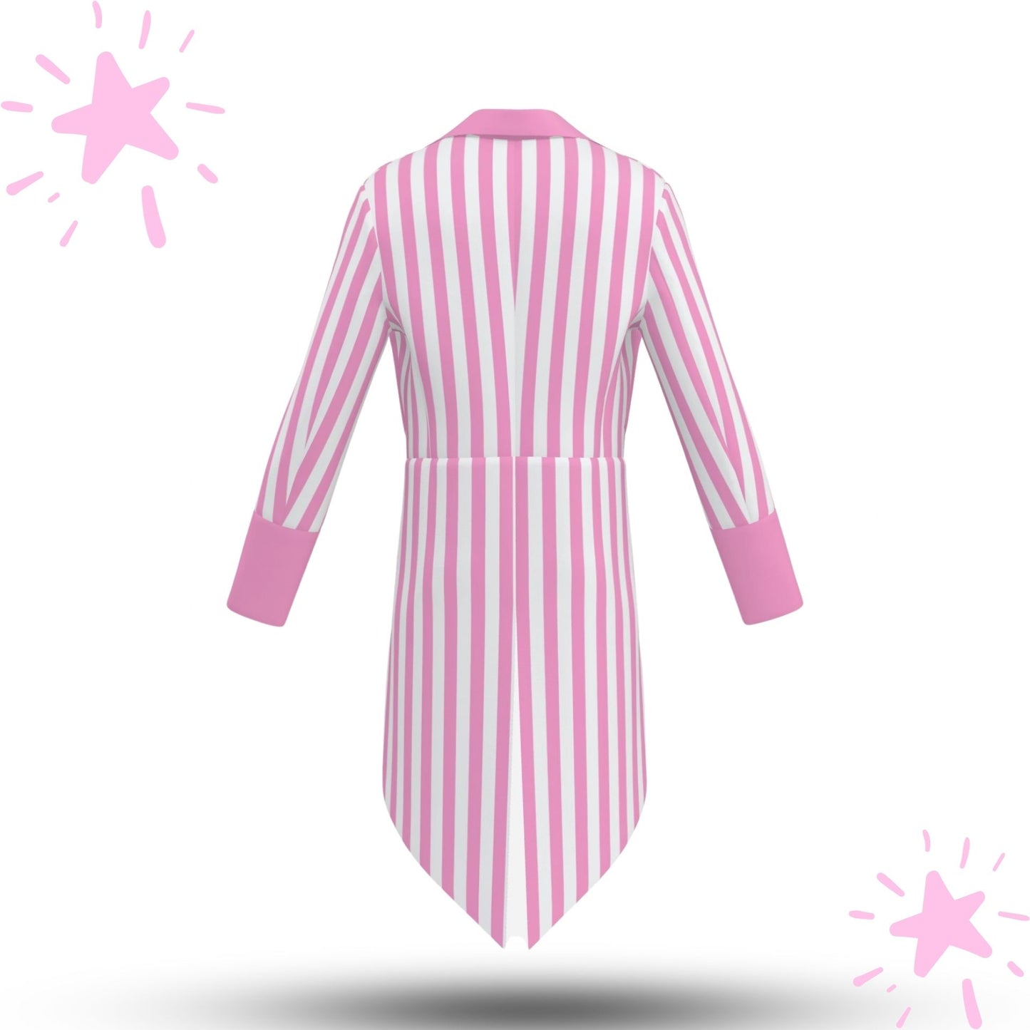Pretty Pink White Stripe Clown Tailcoat