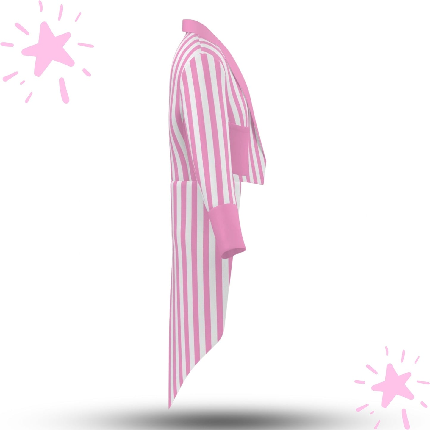 Pretty Pink White Stripe Clown Tailcoat