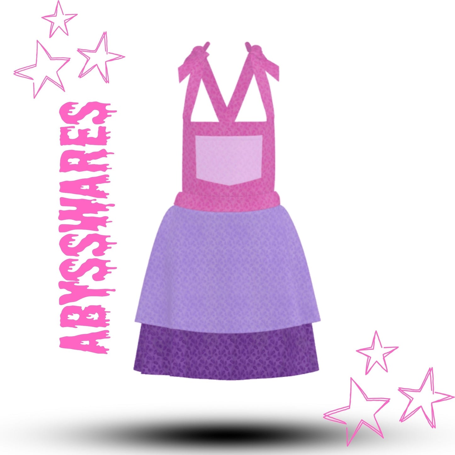 Pretty Princess Clown Skirtalls Pinafore Jumper Dress Pink and Purple Floral