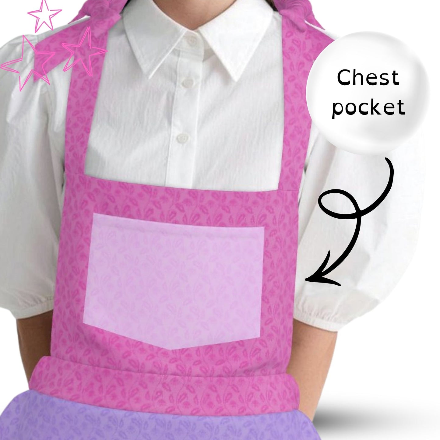 Pretty Princess Clown Skirtalls Pinafore Jumper Dress Pink and Purple Floral