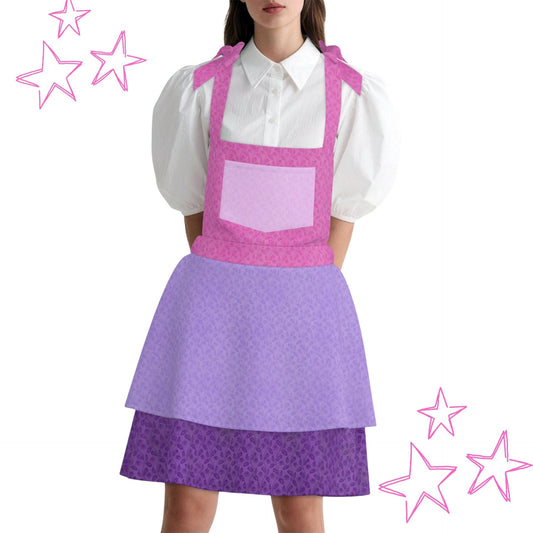 Pretty Princess Clown Skirtalls Pinafore Jumper Dress Pink and Purple Floral