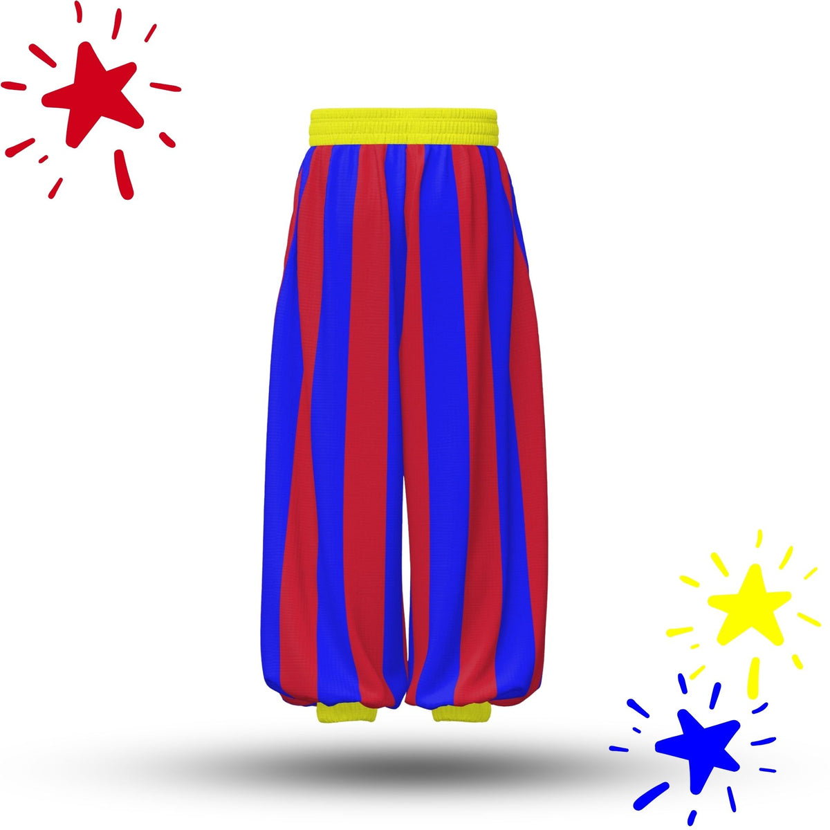 Primary Pal Jester Clownhose, rot-blau gestreift
