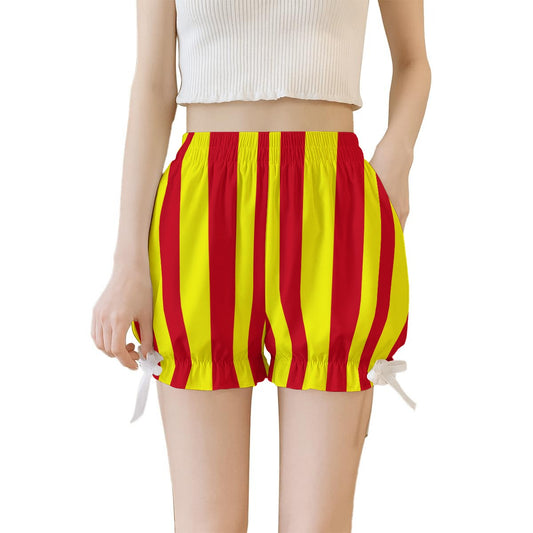 Primary Contrary Yellow Red Stripe Clown Shorts
