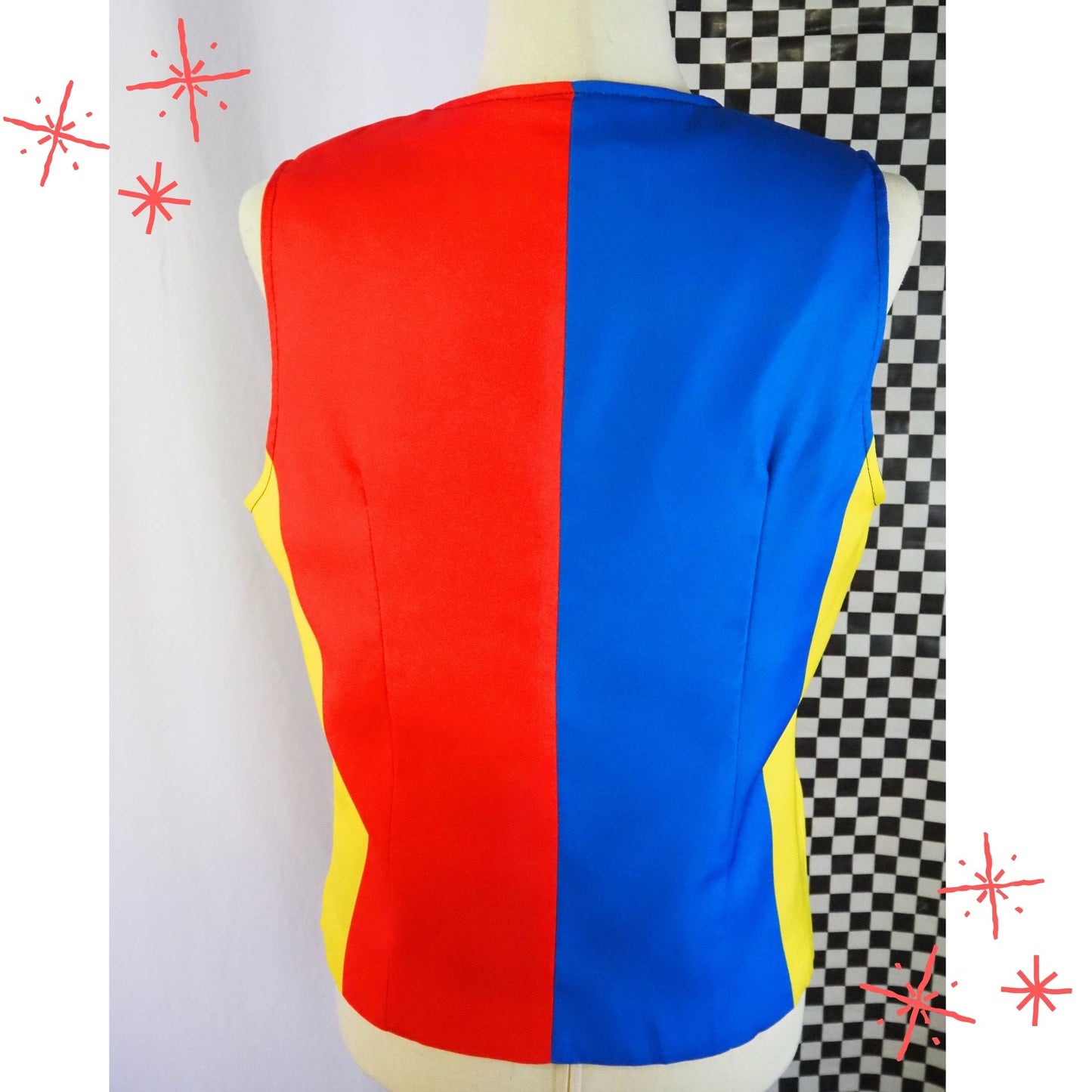 Primary Pal Colorblock Mens Clown Vest