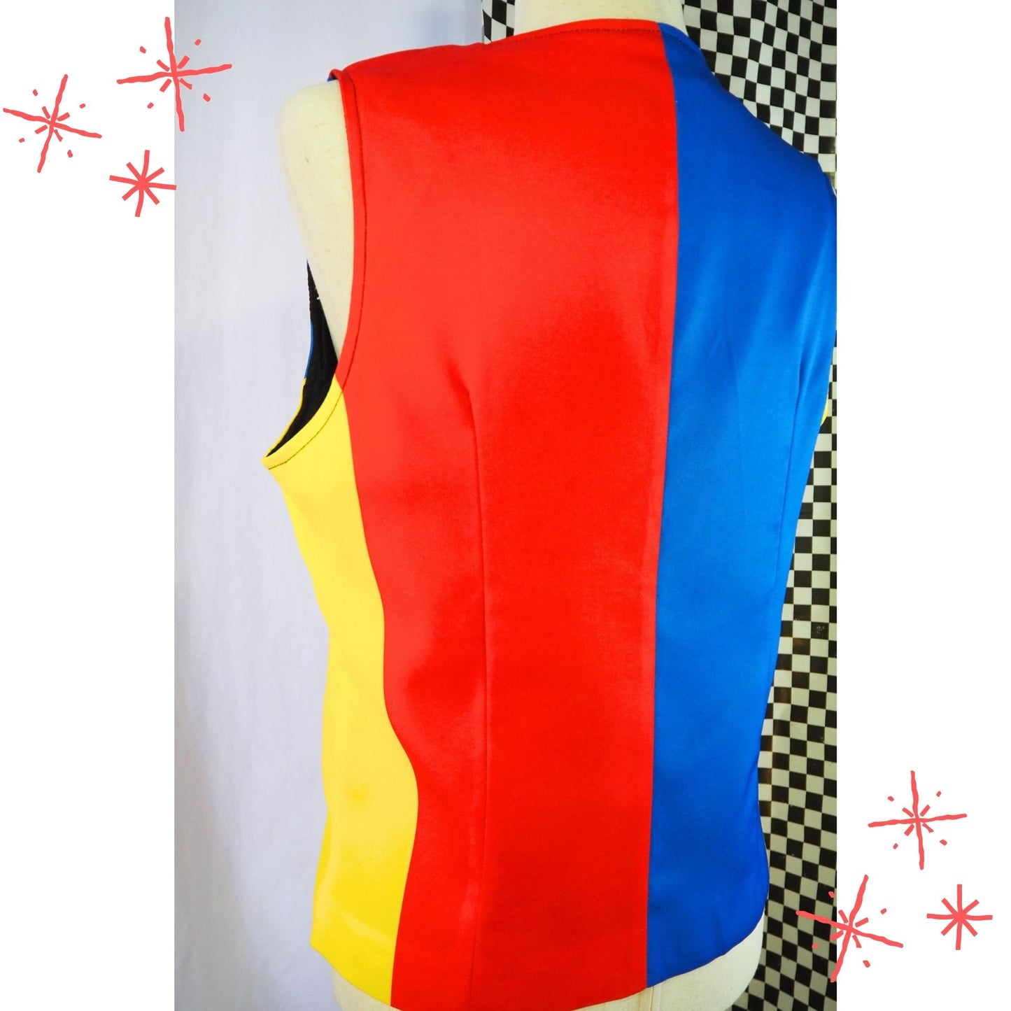 Primary Pal Colorblock Mens Clown Vest