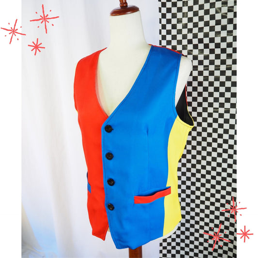 Primary Pal Colorblock Mens Clown Vest