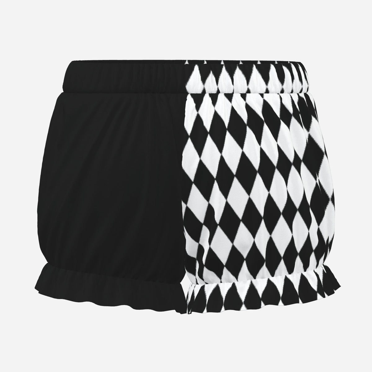 Pufflette Pants Pierrot Diamond Black Split Jester Bloomers Puffy Clown Shorts