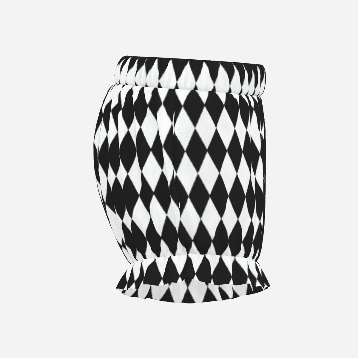 Pufflette Pants Pierrot Diamond Black Split Jester Bloomers Puffy Clown Shorts