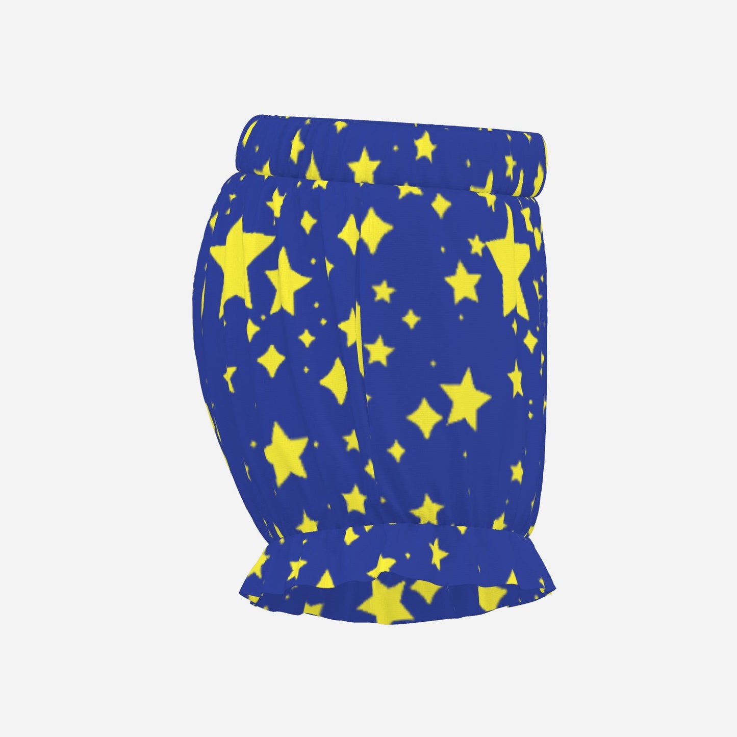 Pufflette Pants Night Stardust Blue Yellow Clown Bloomers Jester Shorts