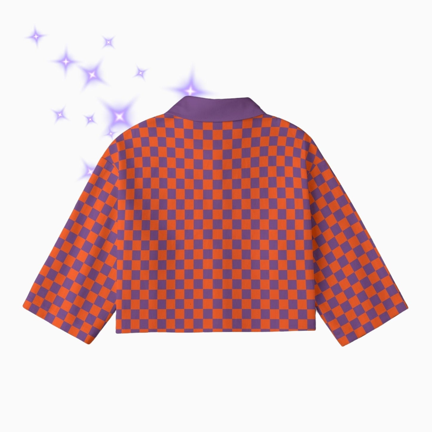Orange You Grape Tangerine Purple Checker Bolero