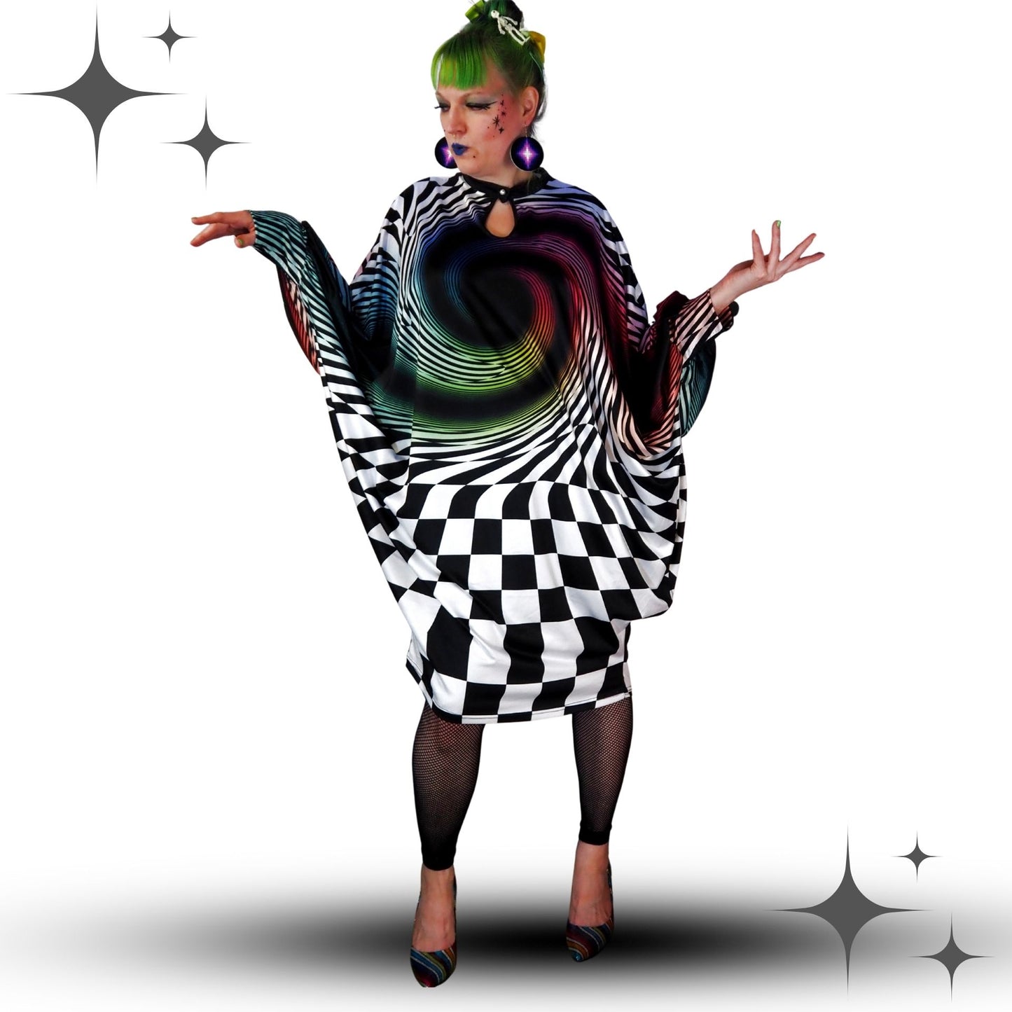 Rainbow Portal Manta Ray Dress