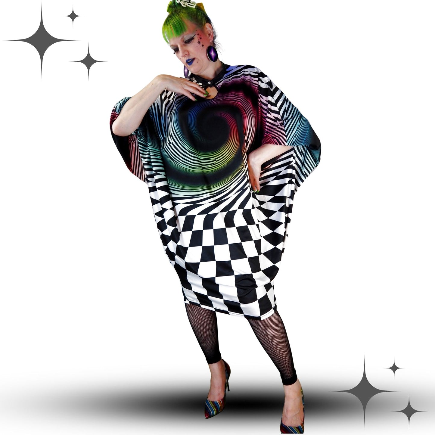 Rainbow Portal Manta Ray Dress