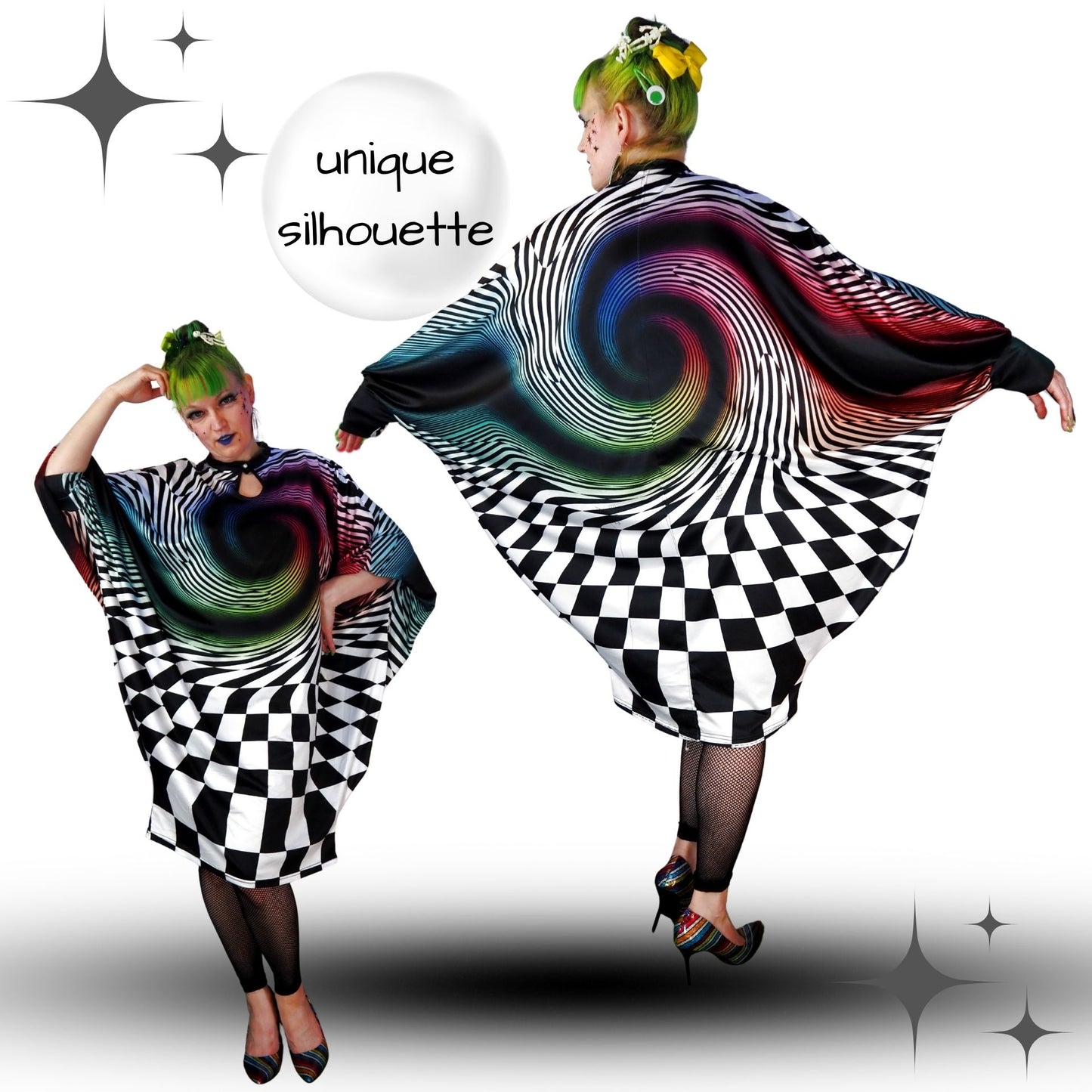 Rainbow Portal Manta Ray Dress
