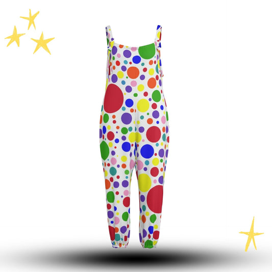 Rainbow Spots Sleeveless Clown Suit
