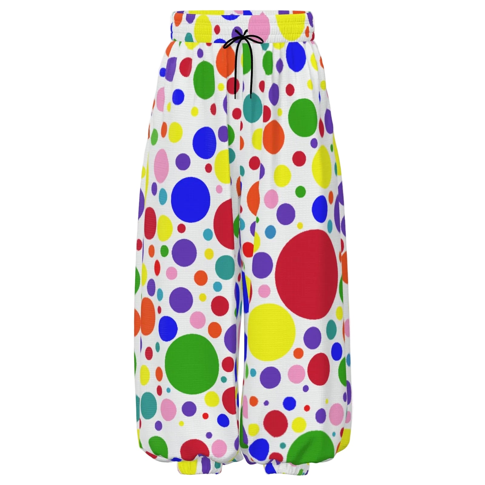 Rainbow Spots Vibrant Clown Pants baggy balloon pantaloons unisex
