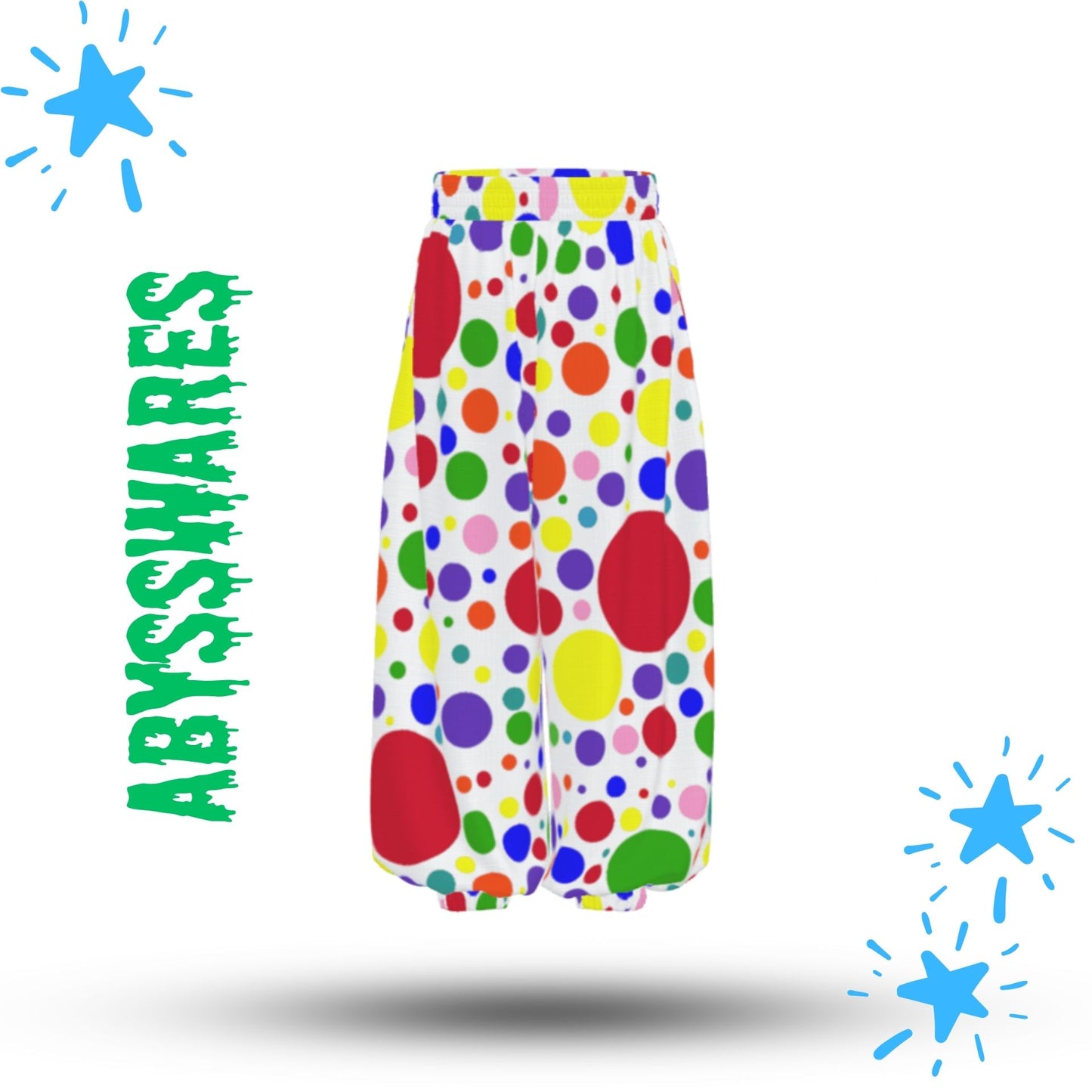 Rainbow Spots Vibrant Clown Pants