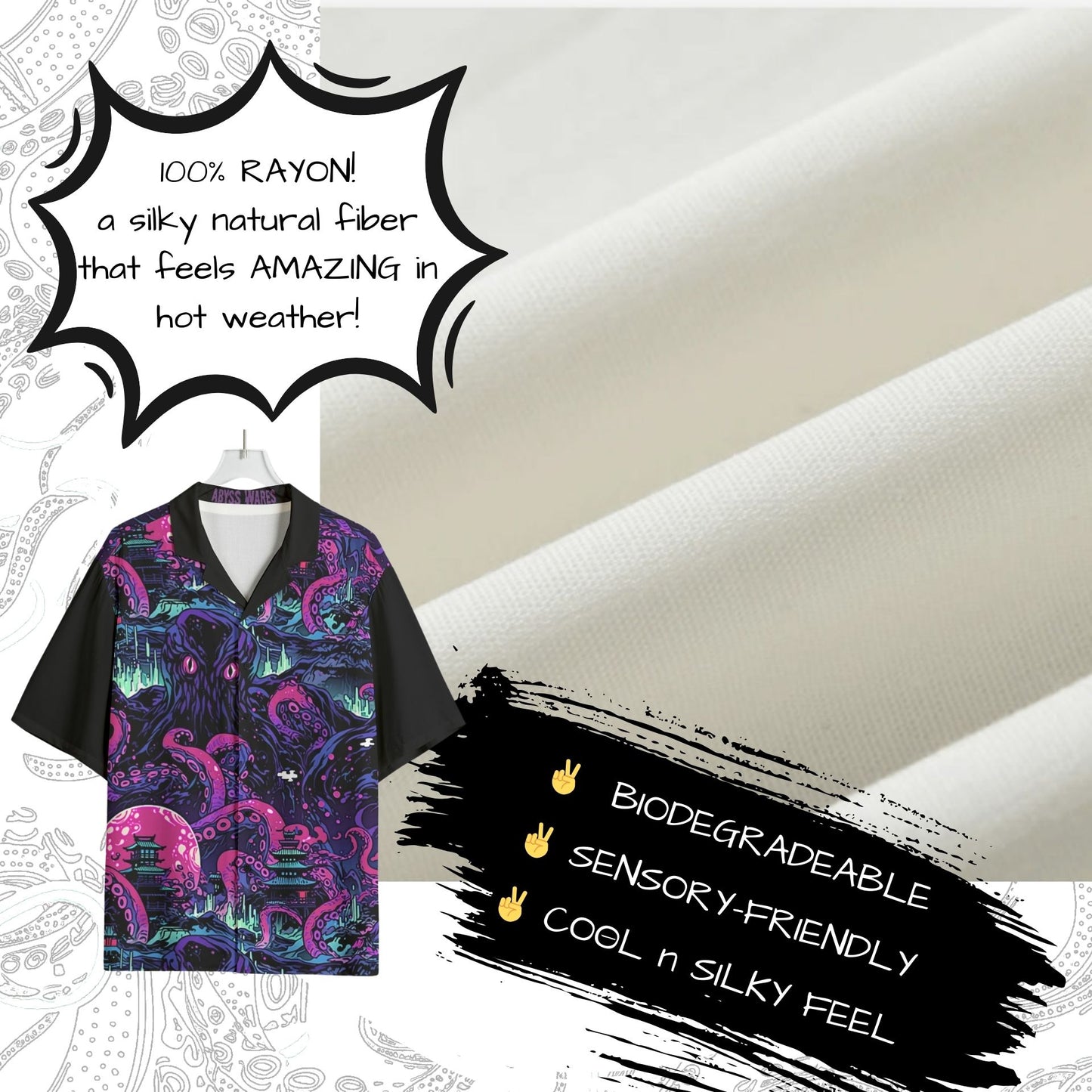 Kraken Invades Tokyo Purple Weirdcore Bowling Shirt