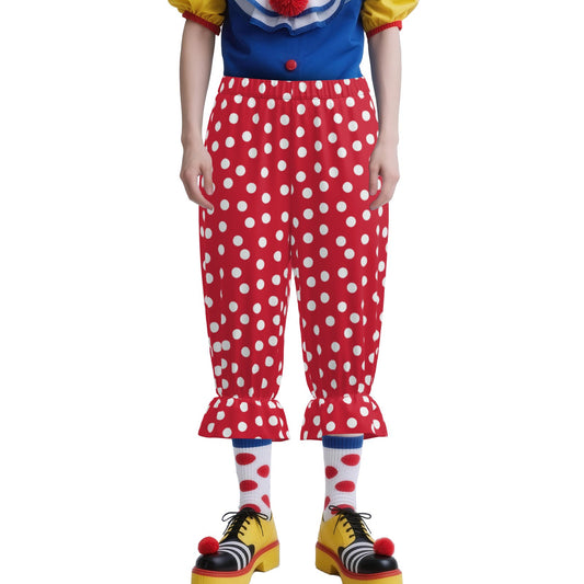 Red Dotty Ruffle Bloomers Clown Pantaloons