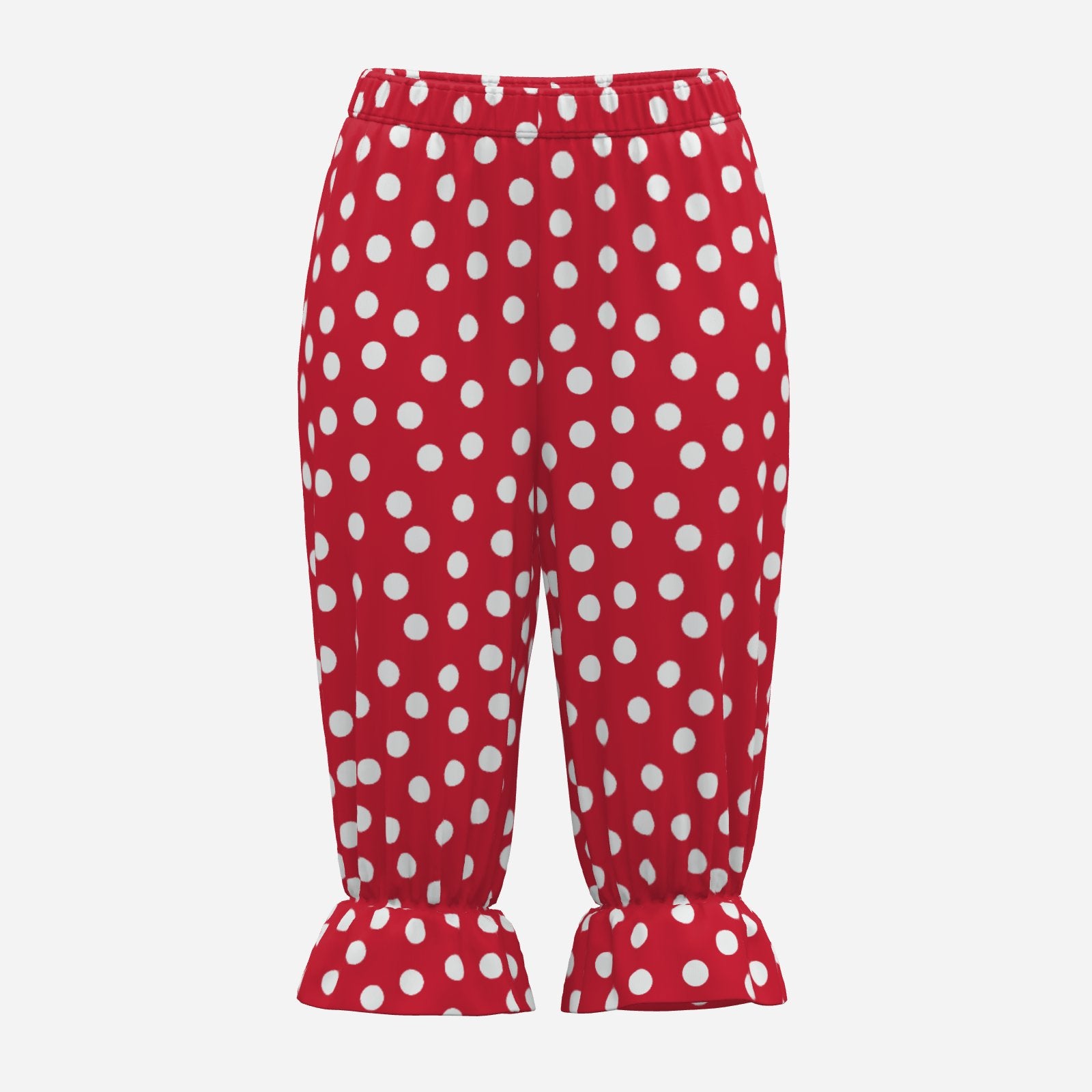 Red Dotty Ruffle Bloomers Clown Pantaloons