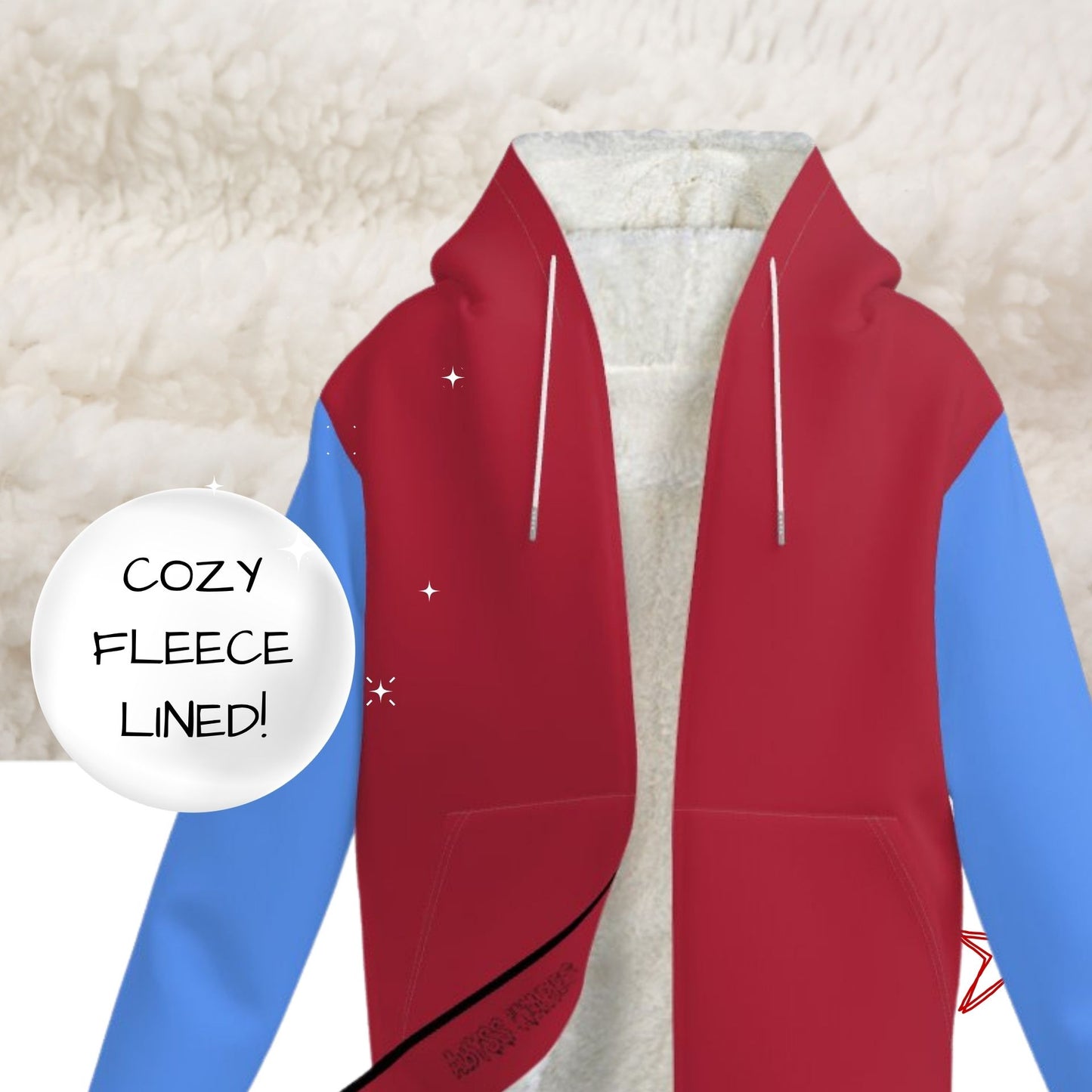 Red Ragdoll Fangtail Jester Zip Up Hoodie