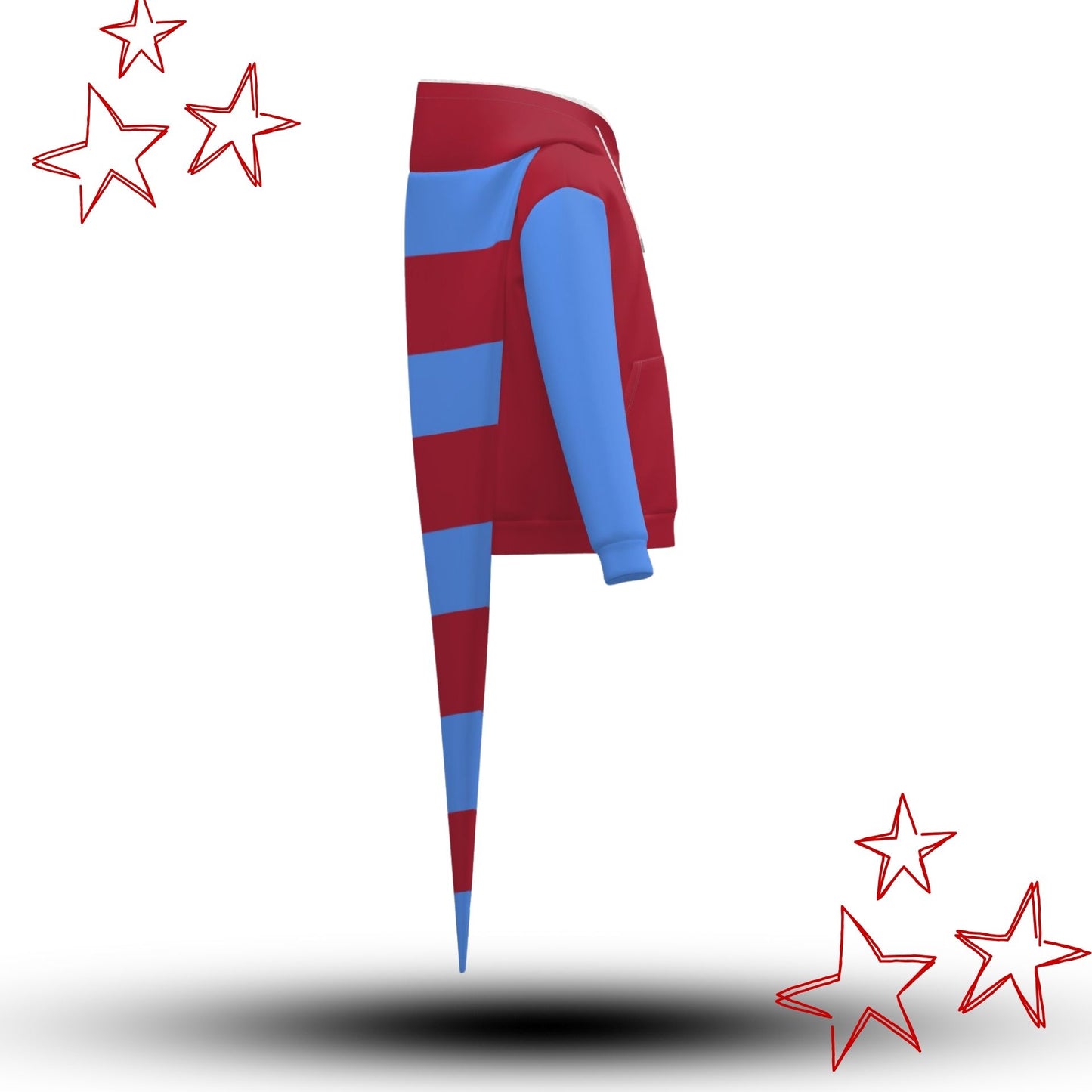 Red Ragdoll Fangtail Jester Zip Up Hoodie