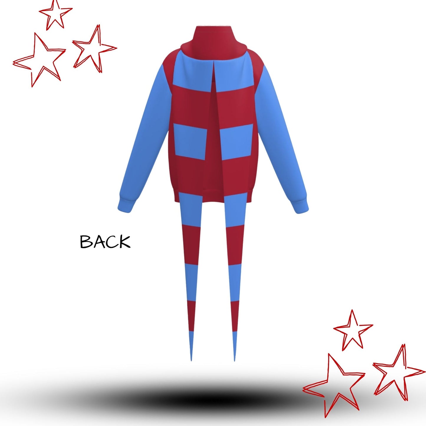 Red Ragdoll Fangtail Jester Zip Up Hoodie