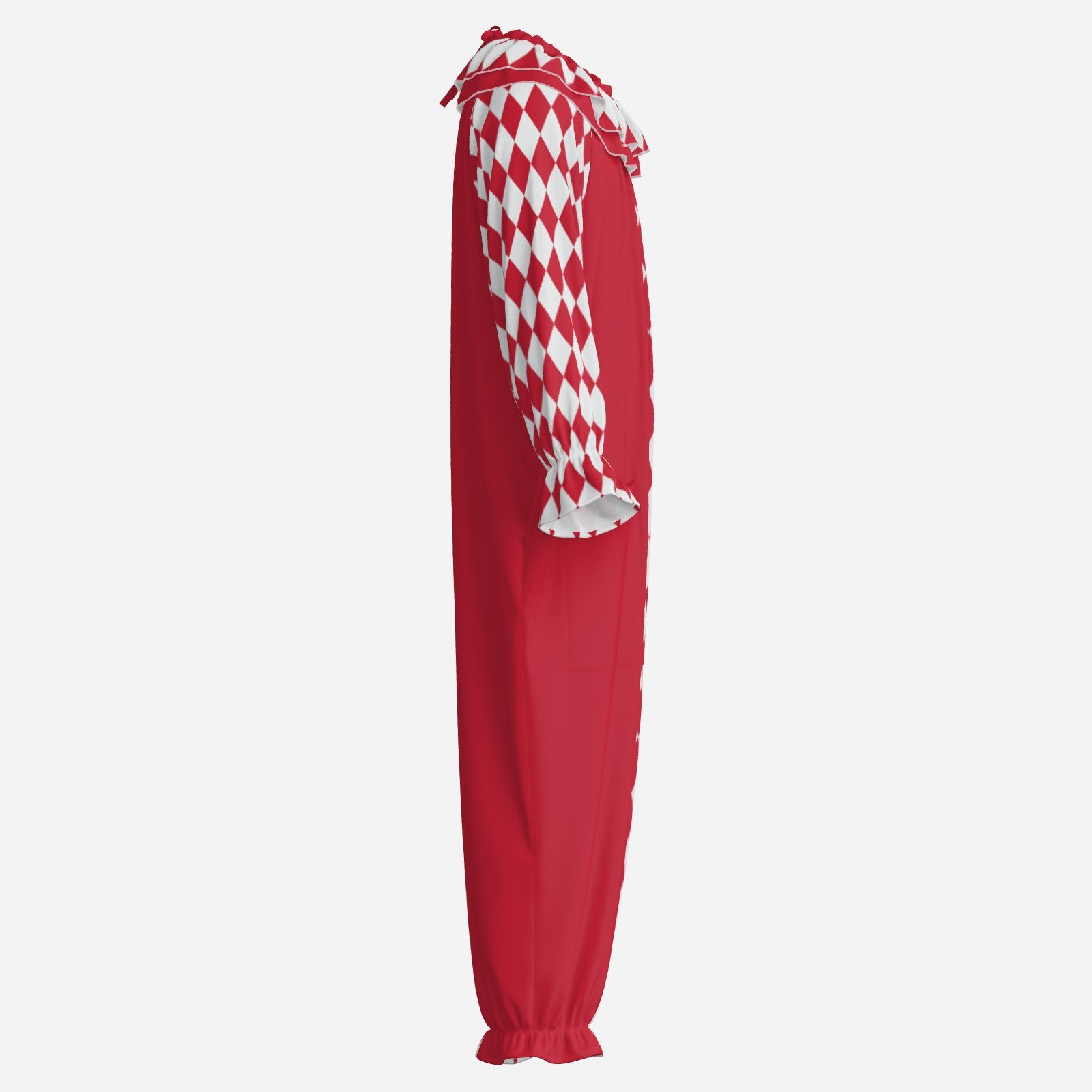 Red White Harlequin Clown Suit n Collar