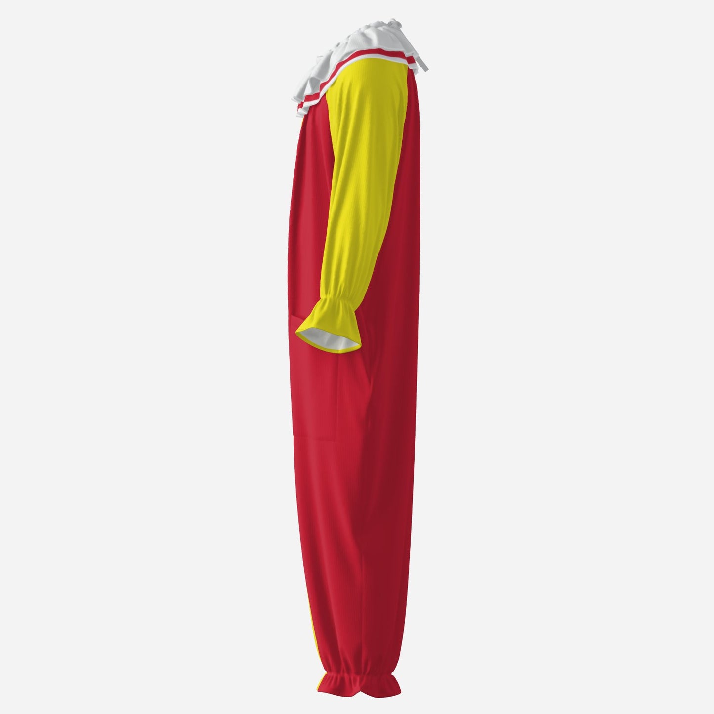 Red Yellow Split Clown Suit n Collar