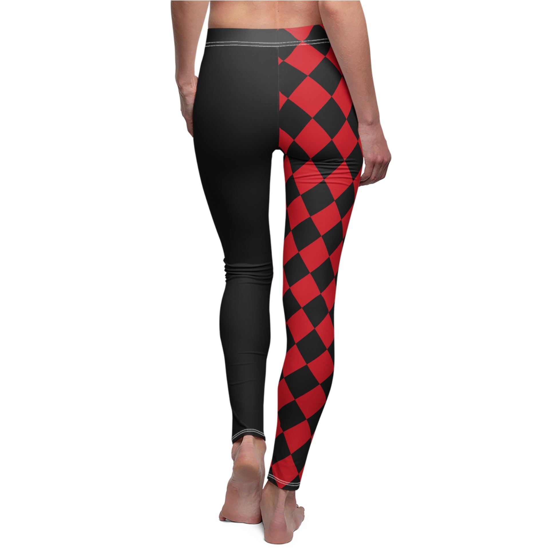 clown stockings clowncore footless tights cosplay red black harlequin leggings