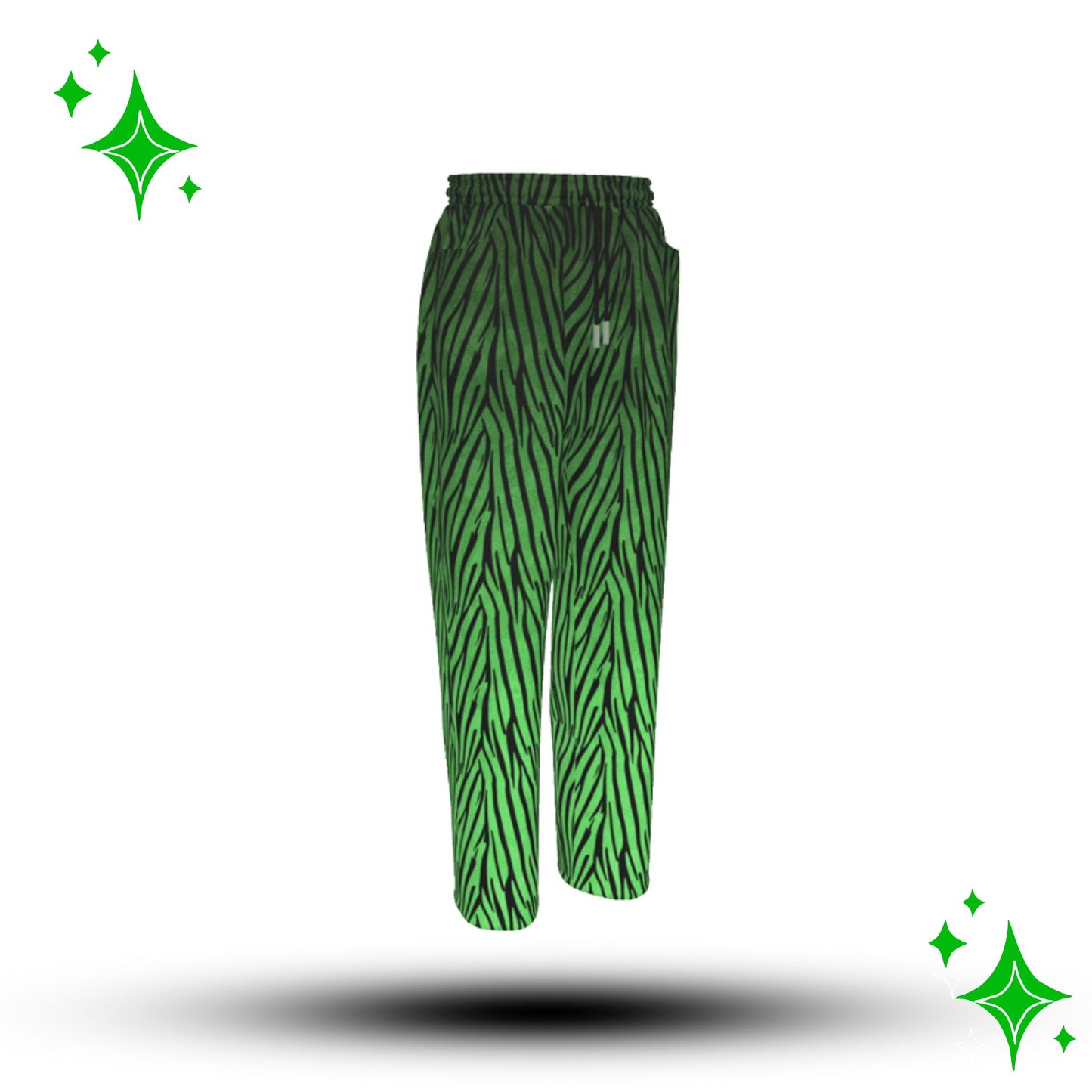 Richie Tigerstreifen-Anzughose Geldgrün