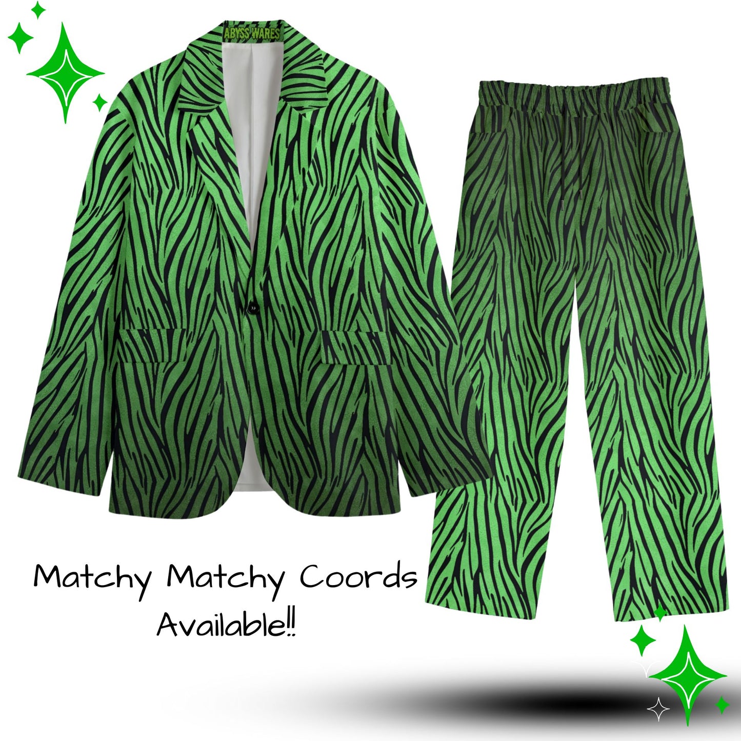 Richie Tigerstreifen-Anzughose Geldgrün