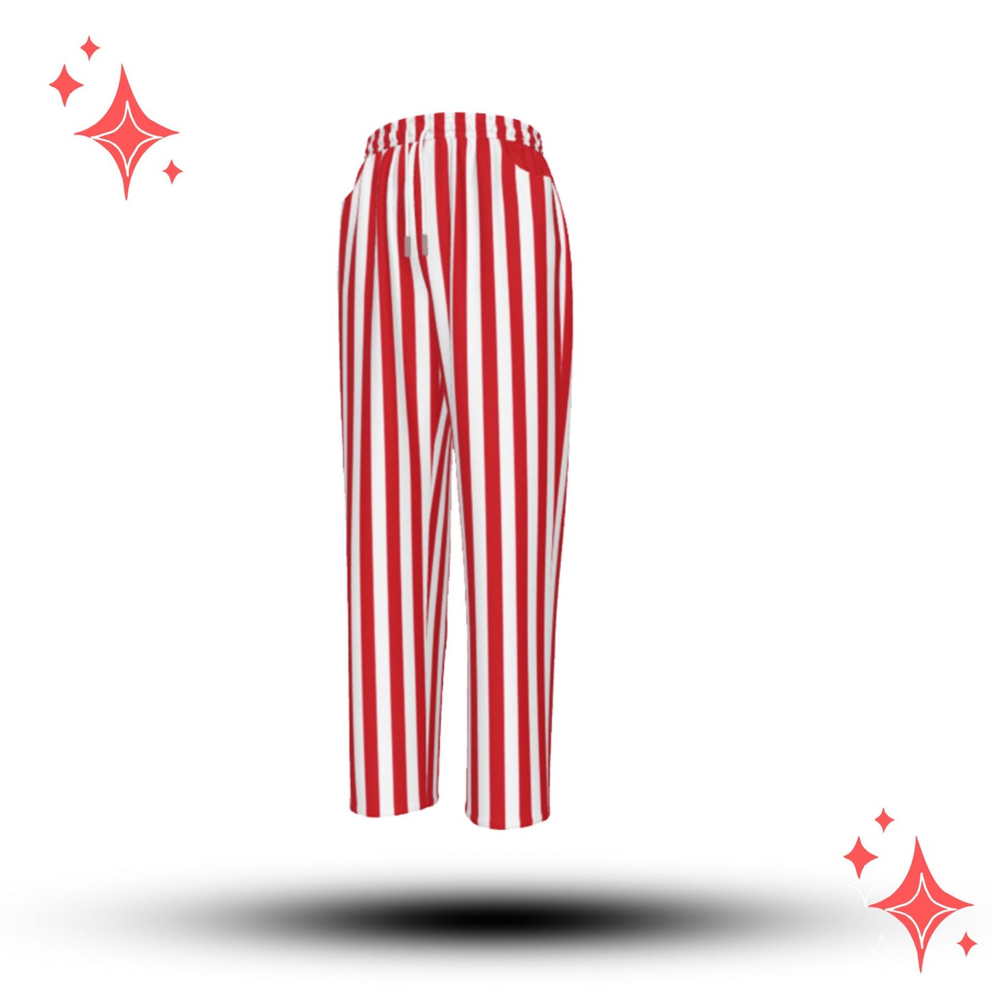 Ringelmeister Clownanzughose, rot-weiß gestreift