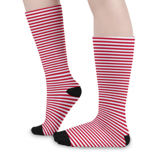 Ringeltanz Red White Striped Socks