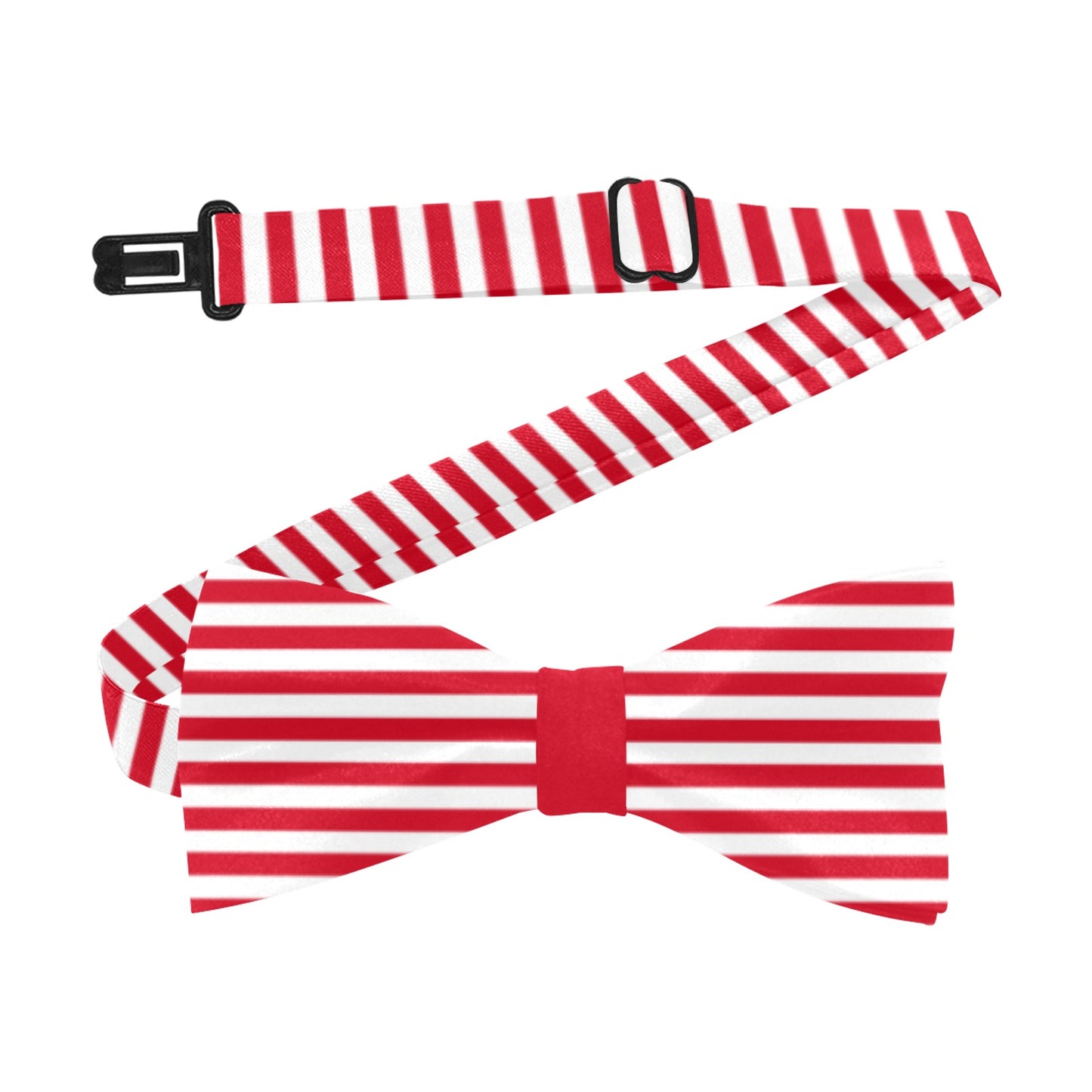 Ringlebow Bowtie Red White Striped Bow Tie