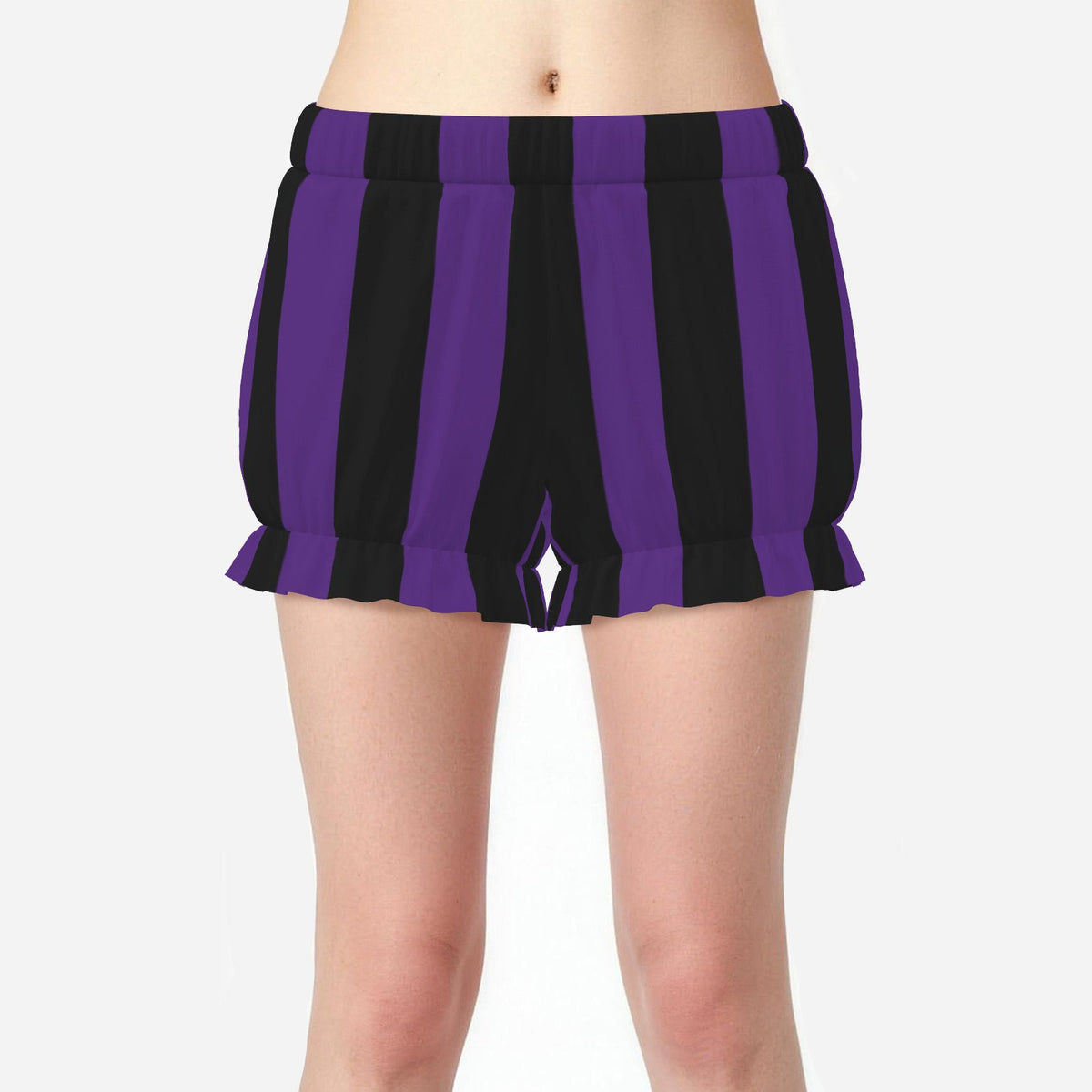Pufflette Pants Royal Purple Stripe Puffy Jester Bloomers Clown Shorts
