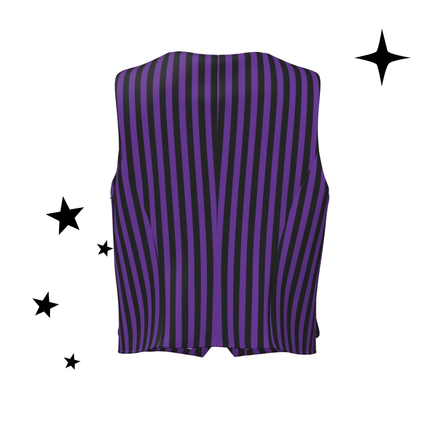 Royal Purple Circus Stripe Vest Womens Waistcoat