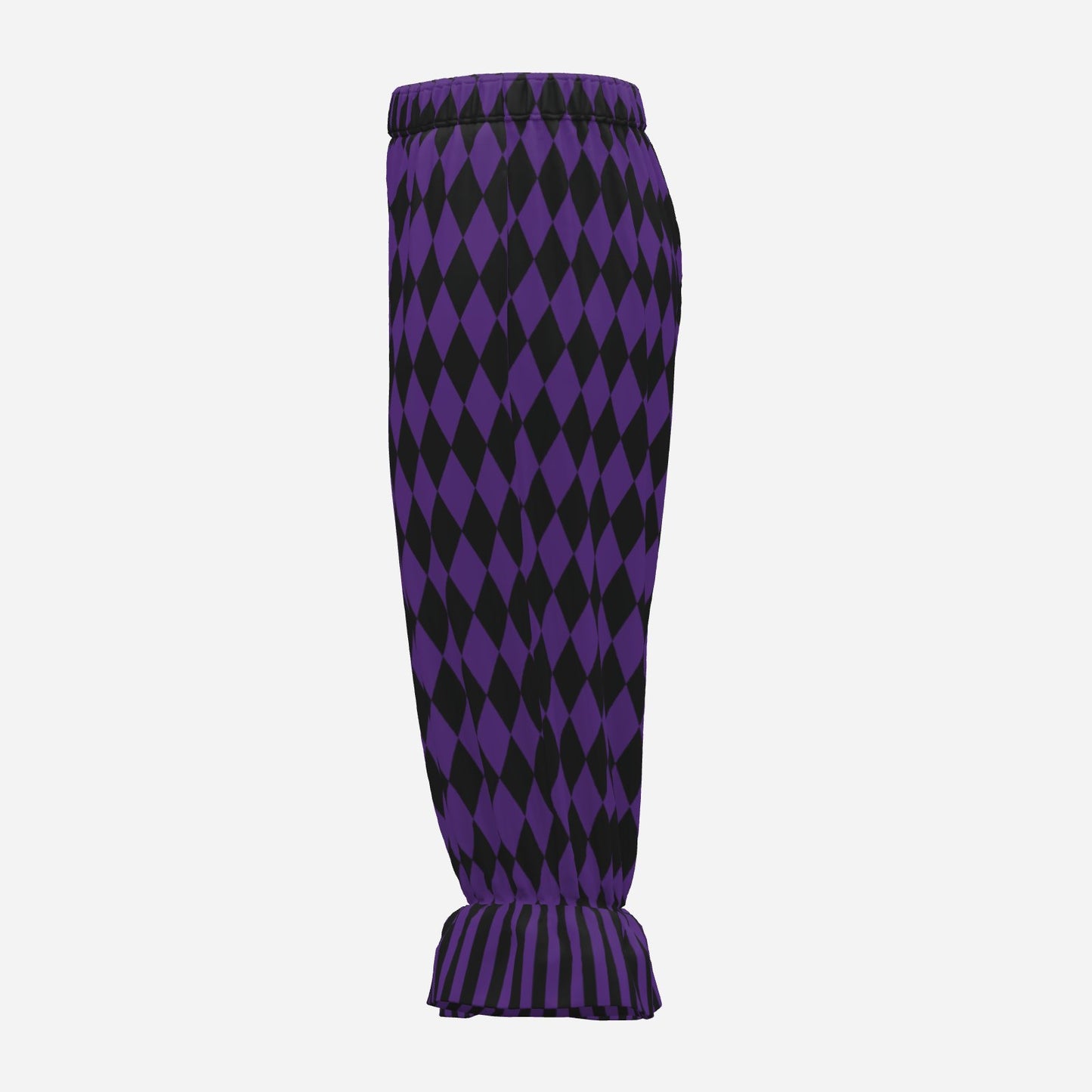 Royal Purple Harlequin Ruffle Bloomers Clown Pants