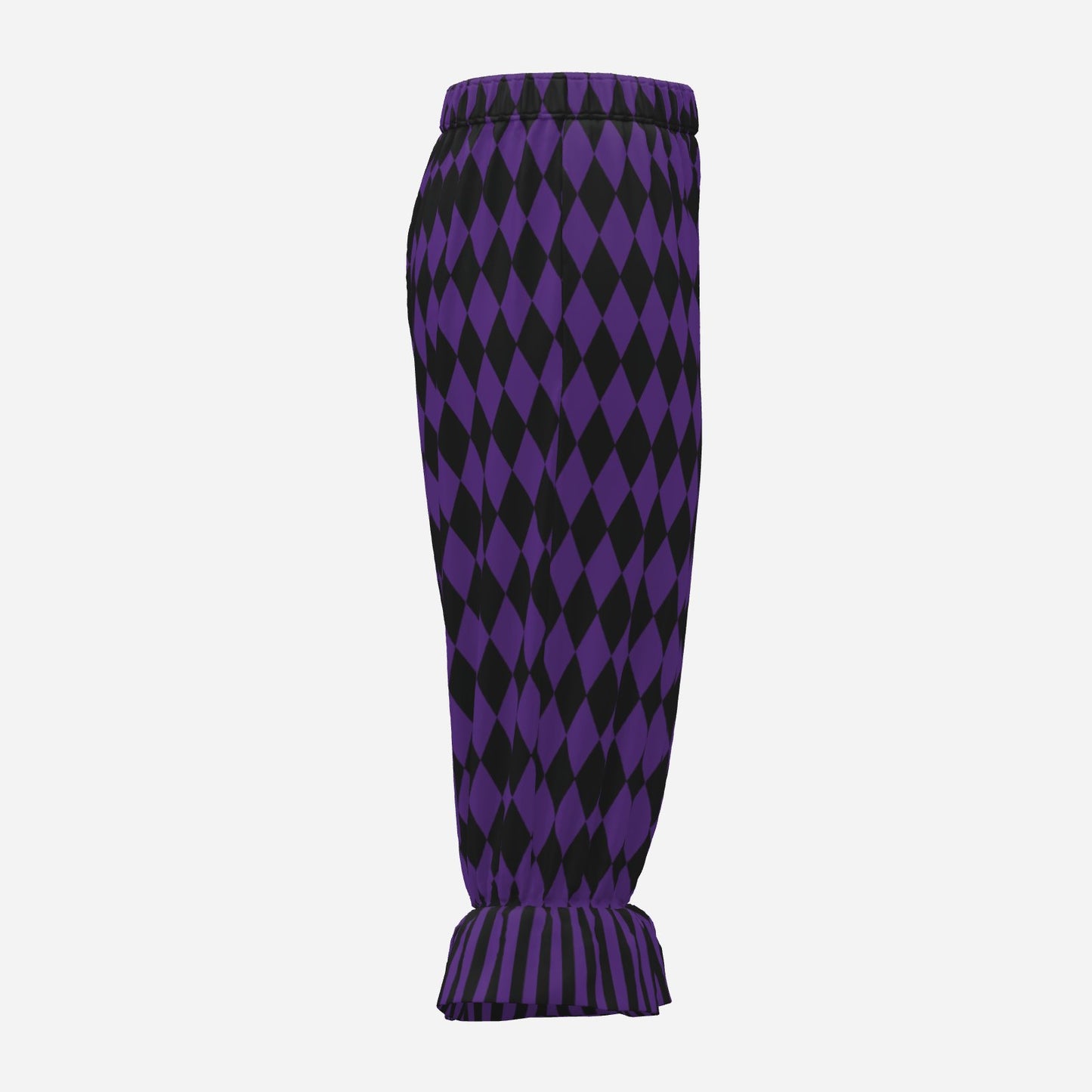Royal Purple Harlequin Ruffle Bloomers Clown Pants