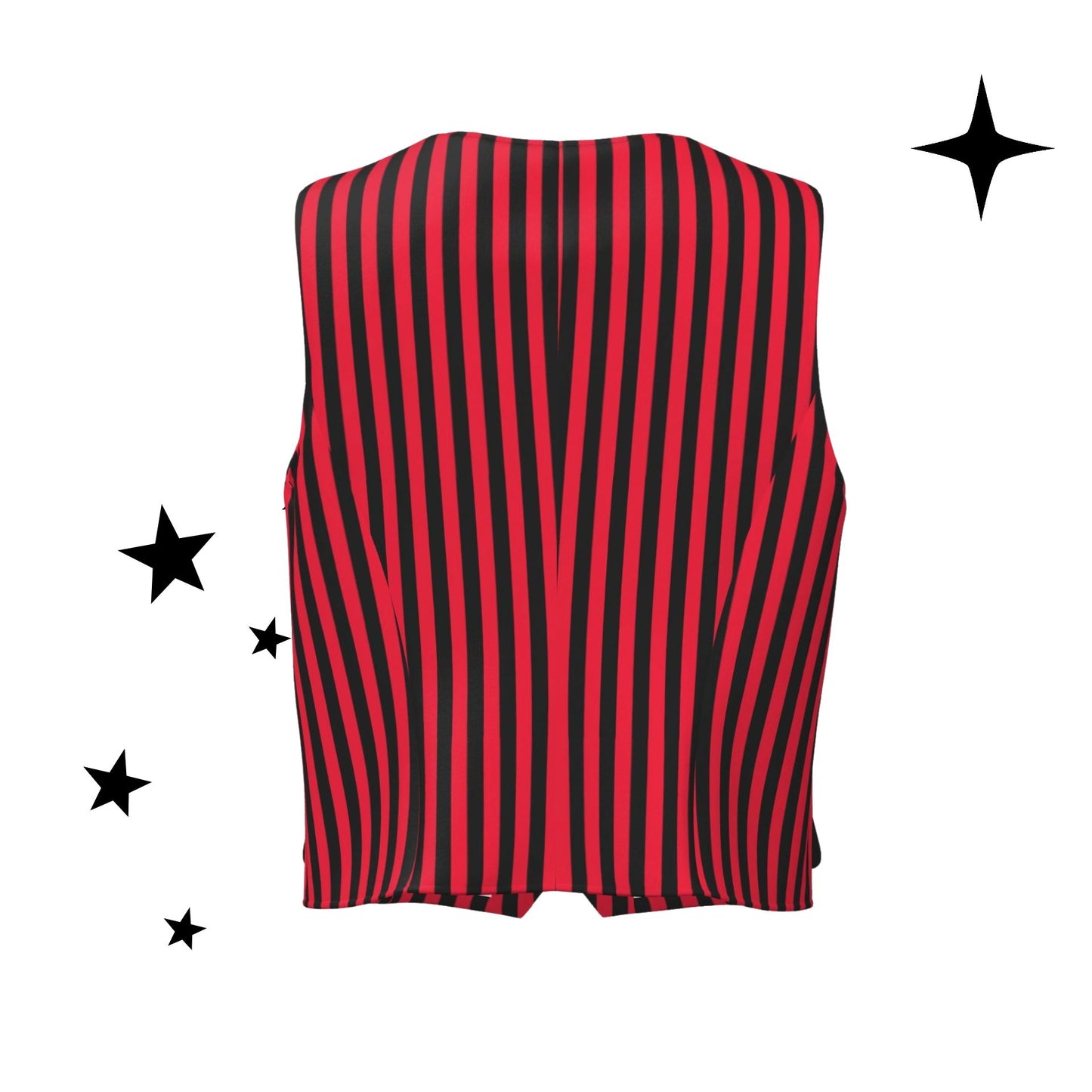Ruby Circus Stripe Womens Dressy Waistcoat Suit Vest