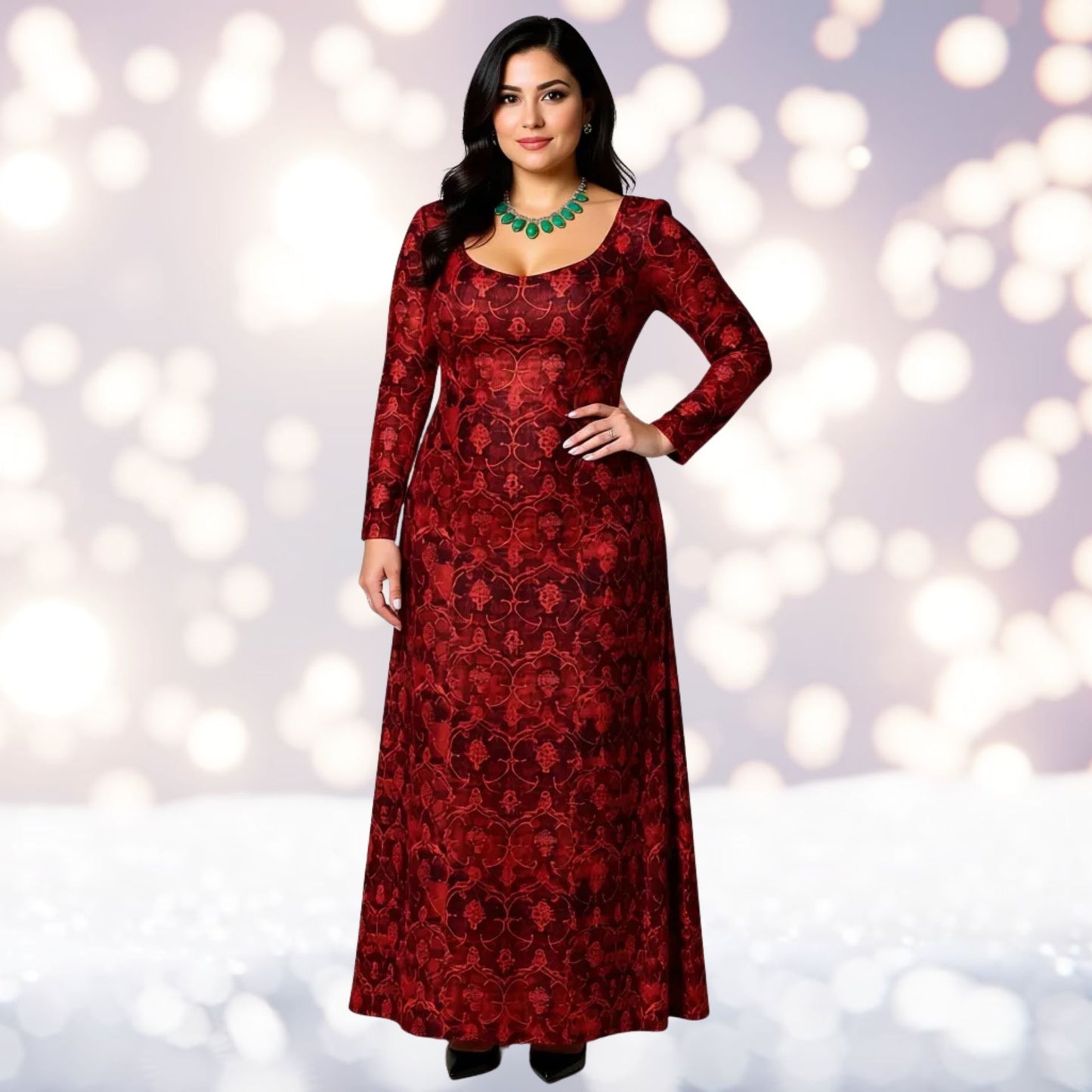 Ruby Radiance Red Velvet Dress
