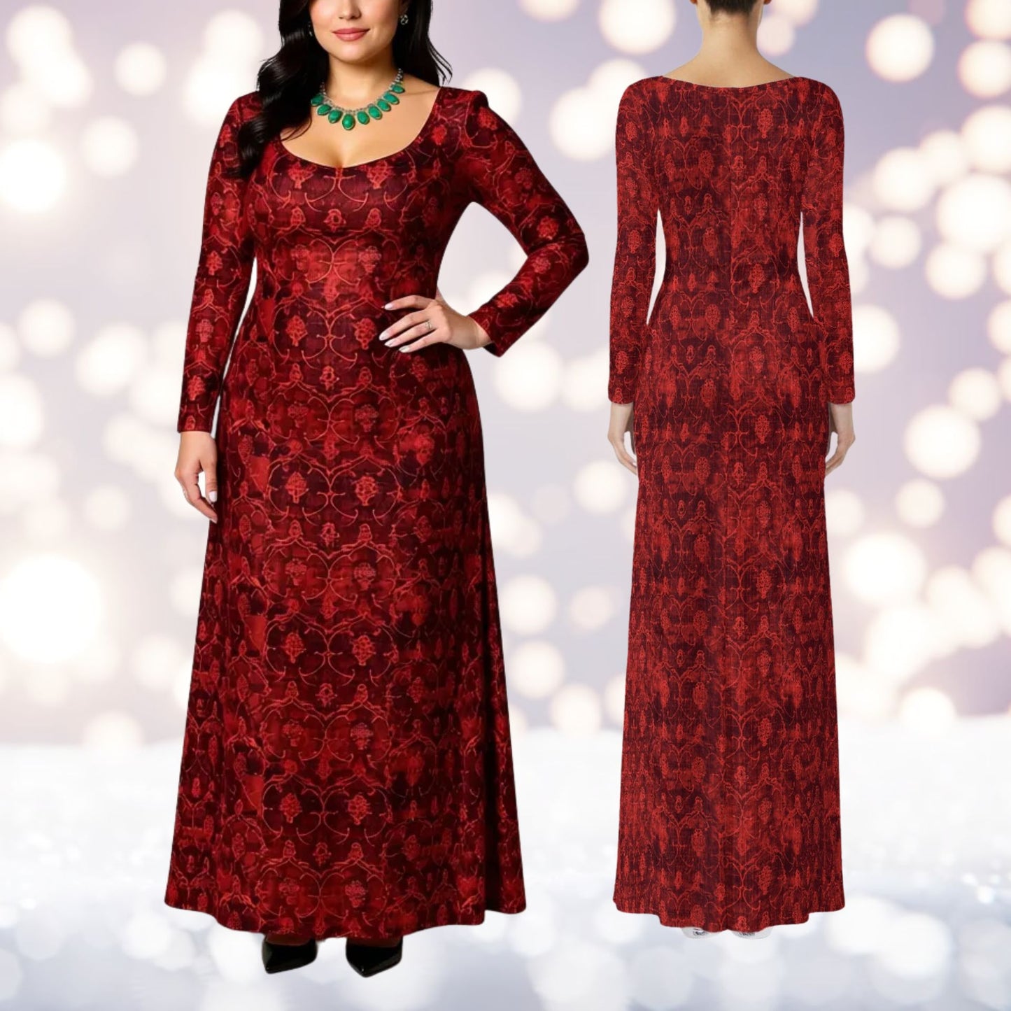 Ruby Radiance Red Velvet Dress