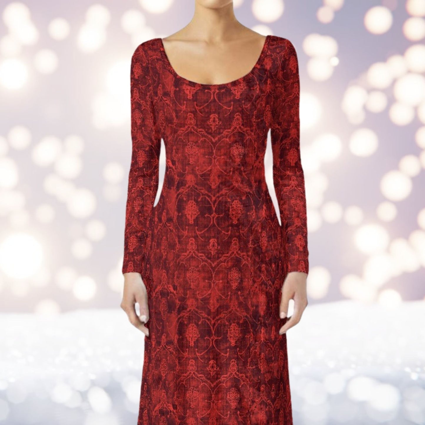 Ruby Radiance Red Velvet Dress