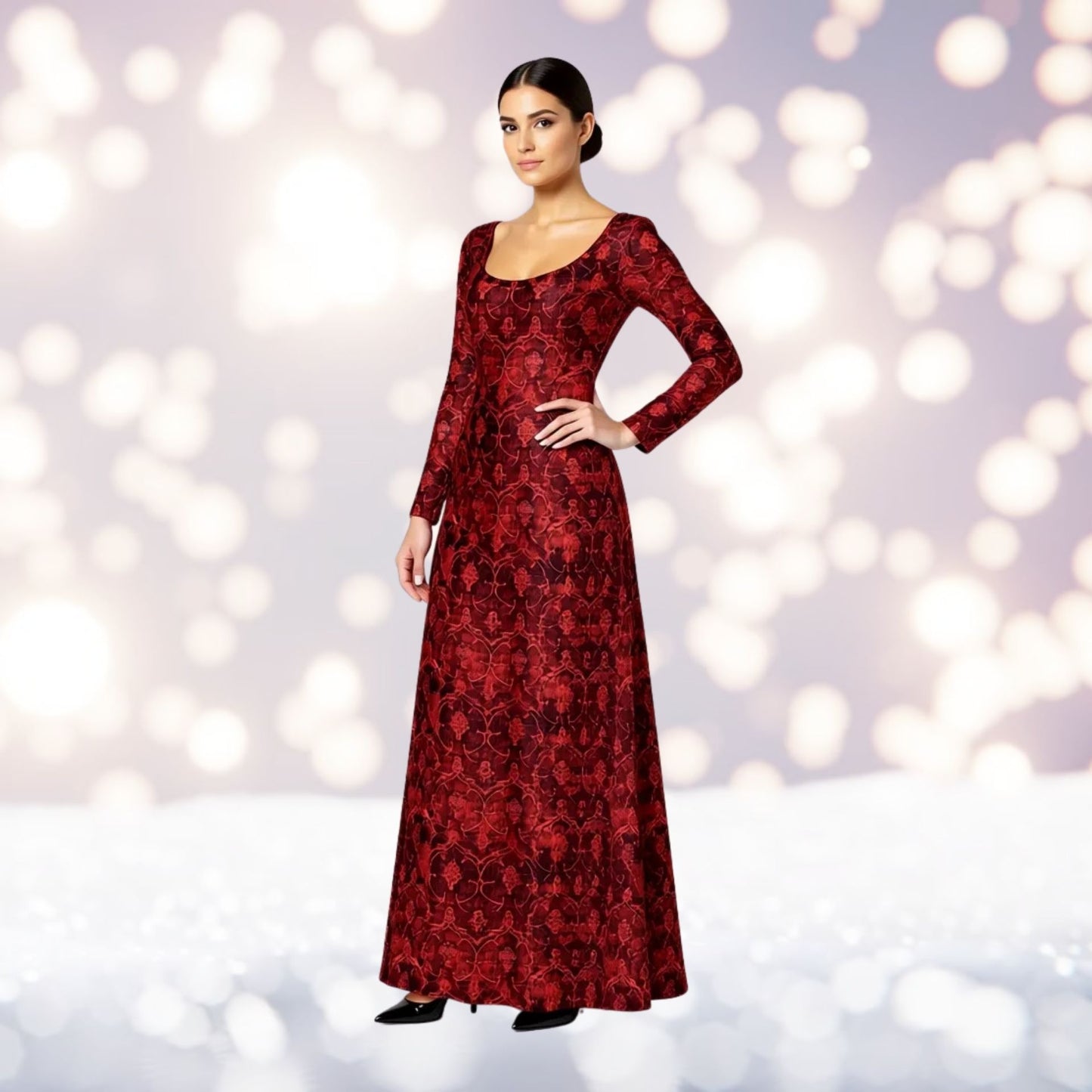 Ruby Radiance Red Velvet Dress