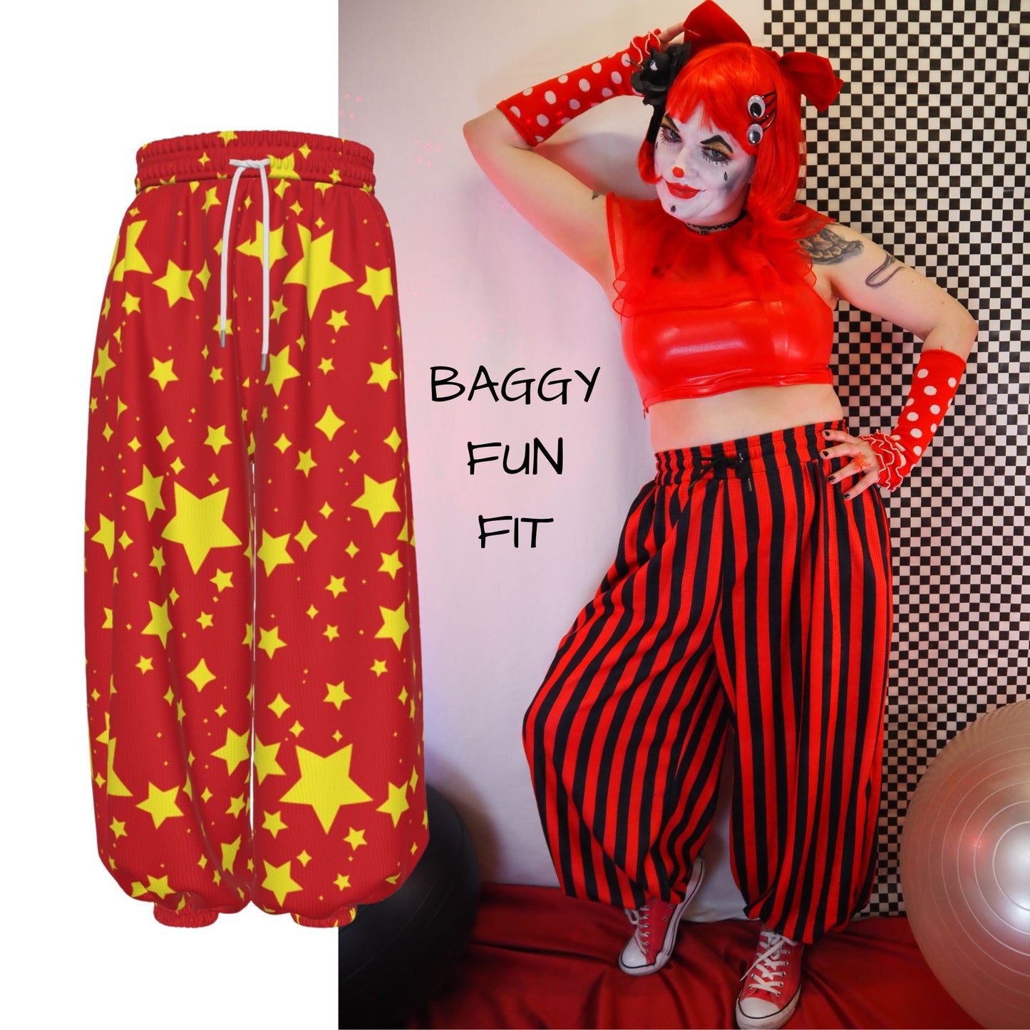 Ruby Stardust Clown Pantaloons